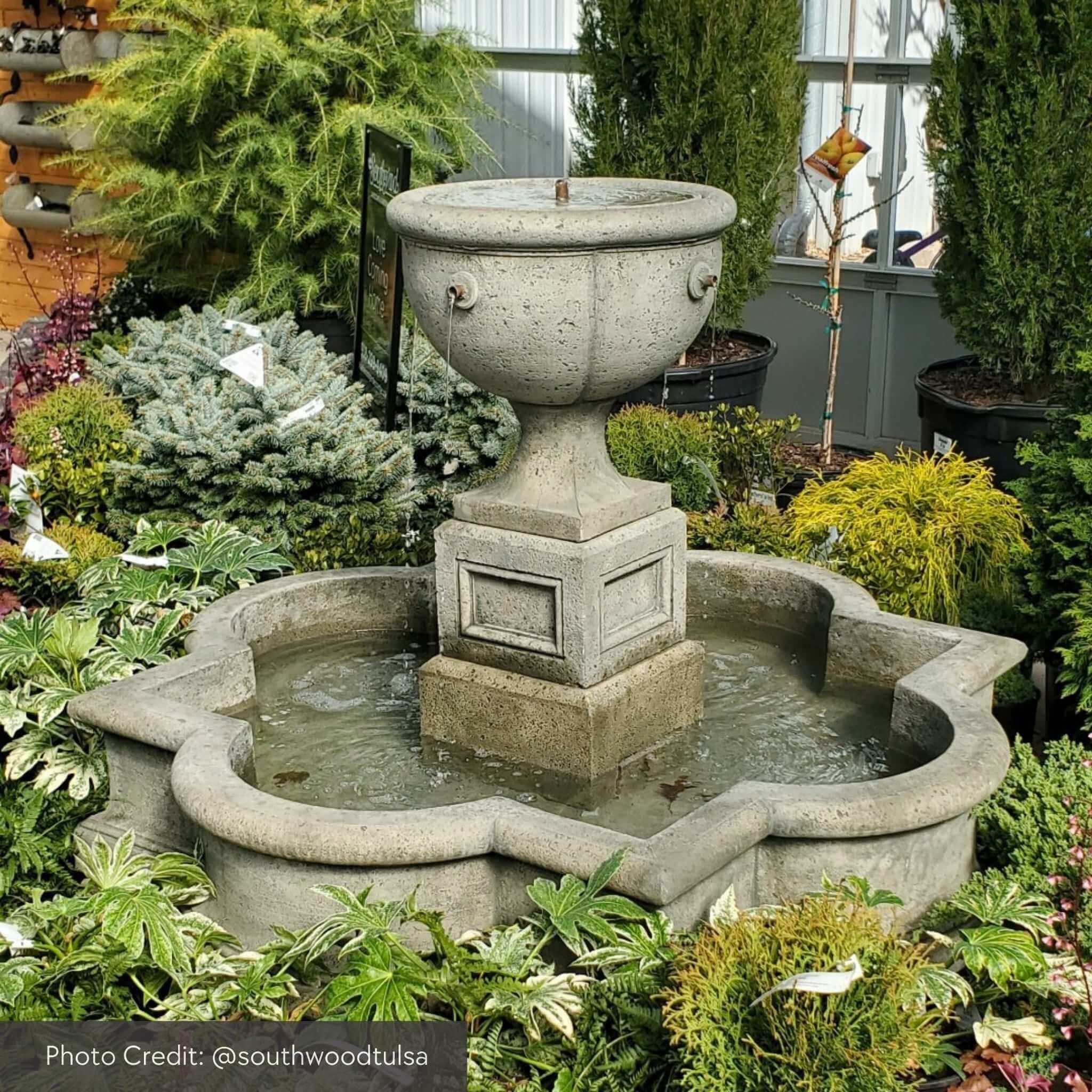 Navonna Concrete Urn Fountain - Campania #FT197
