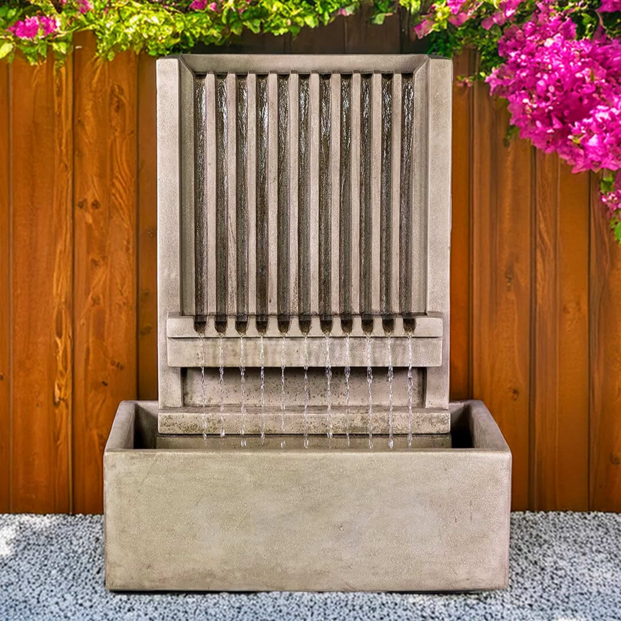 Brentwood Channel Concrete Wall Fountain SHORT - Giannini #1827