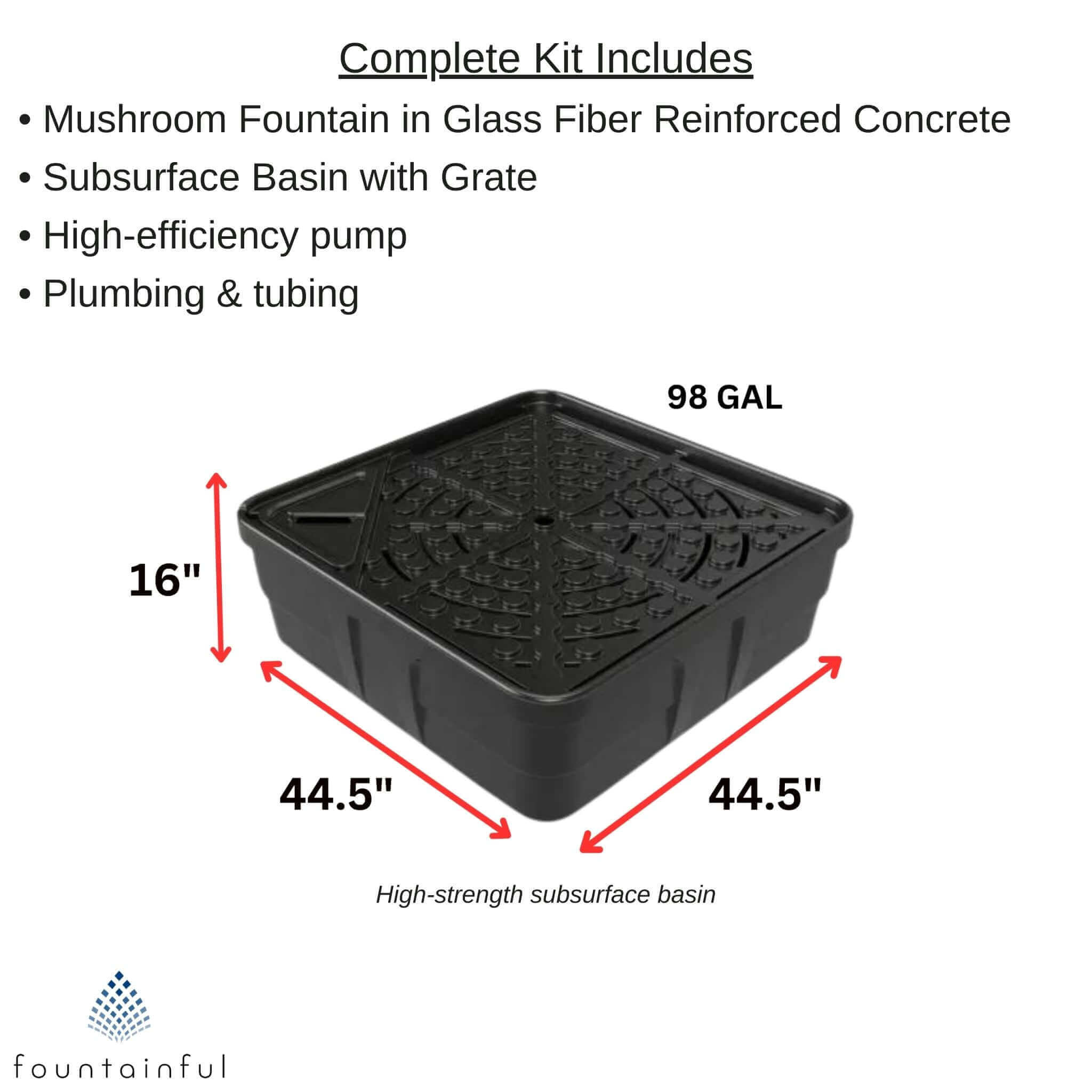 Mushroom GFRC Concrete Fountain