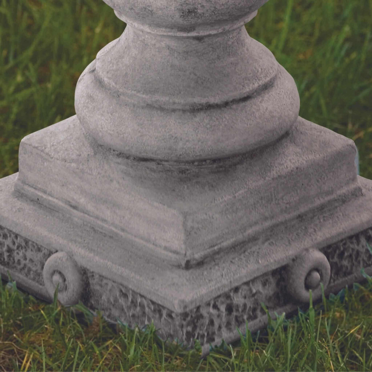 Regal Embossed Tall Concrete Bird Bath - Massarellis #9725