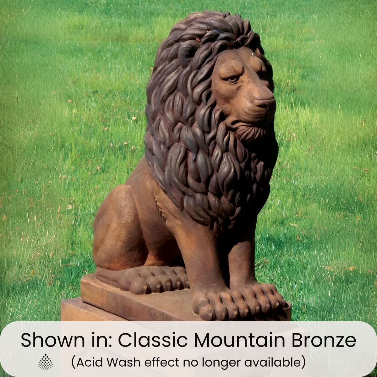 30" Grandessa Sitting Lion Concrete Statue - Massarellis #4022