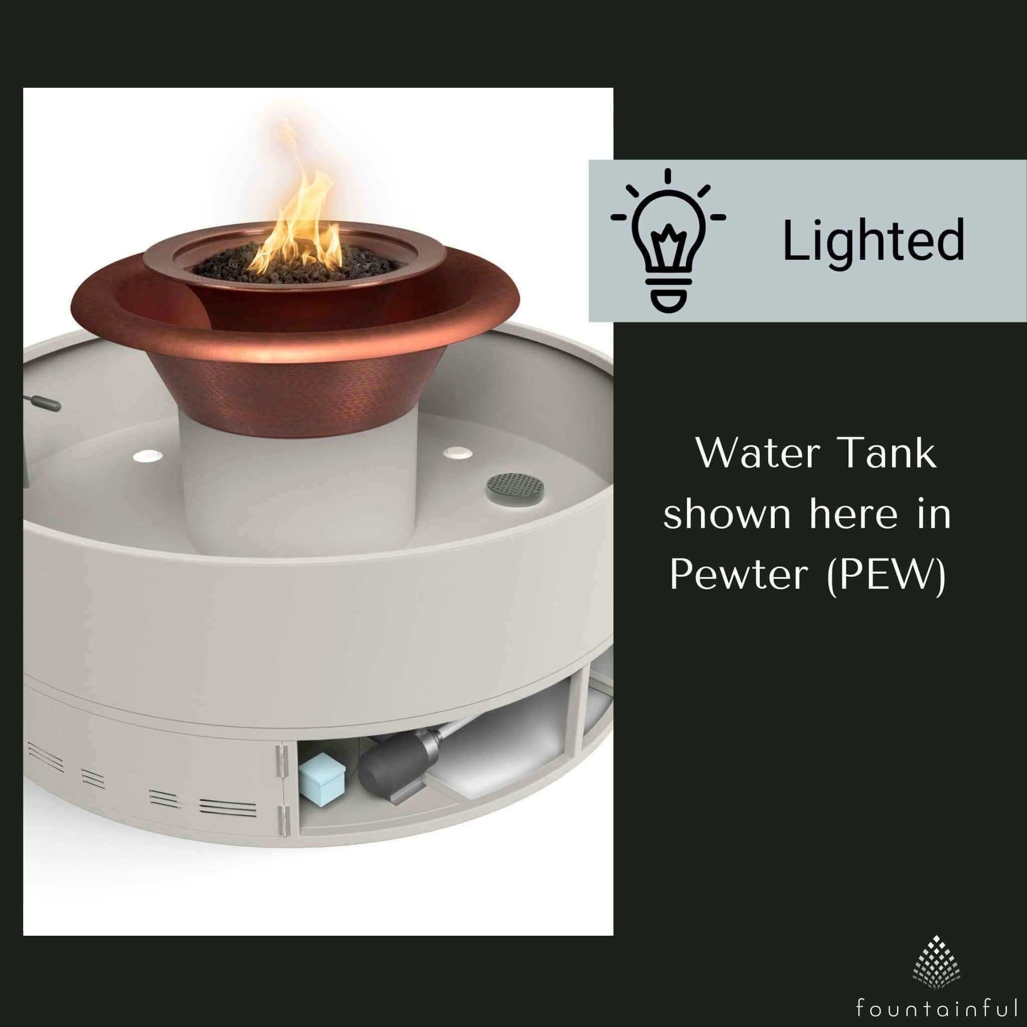 Olympian Round Fire & Water Fountain 360° Spill - The Outdoor Plus