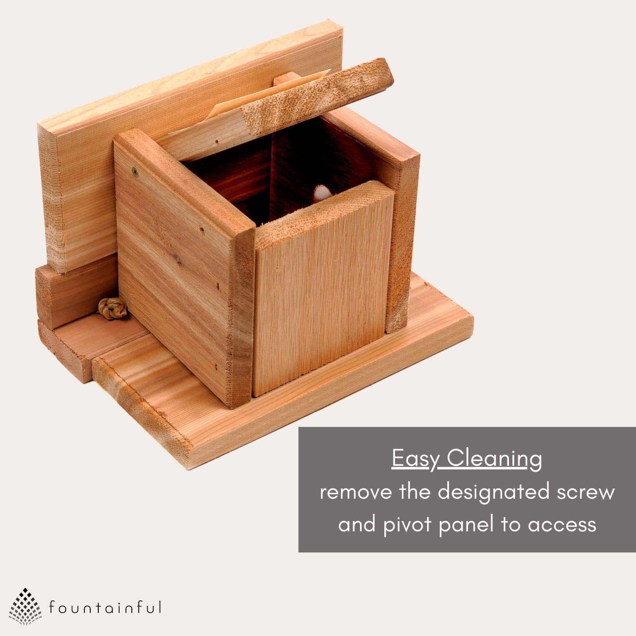 Chickadee Hanging Birdhouse - Cedar Wood | Winter Woodworks
