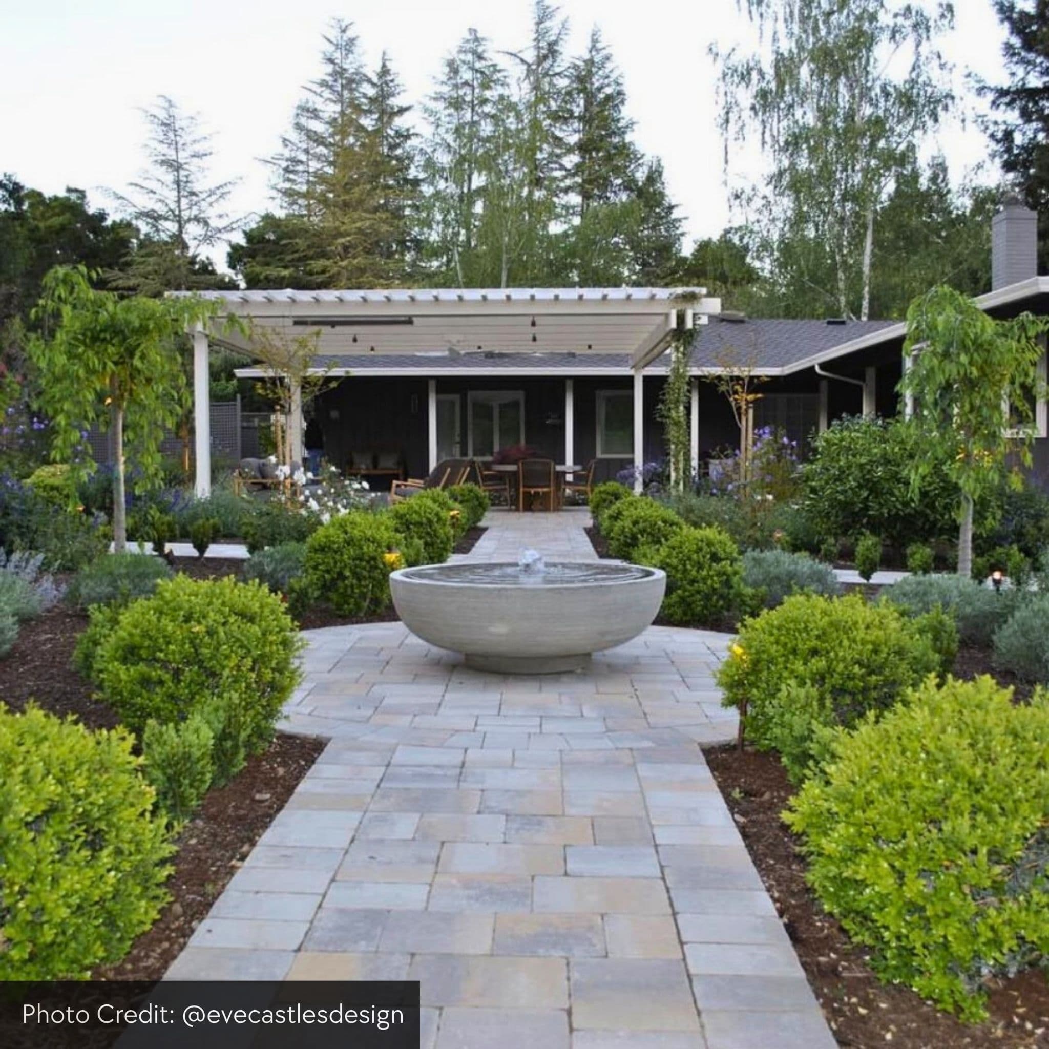 Large Girona Concrete Bowl Fountain - Campania #FT300