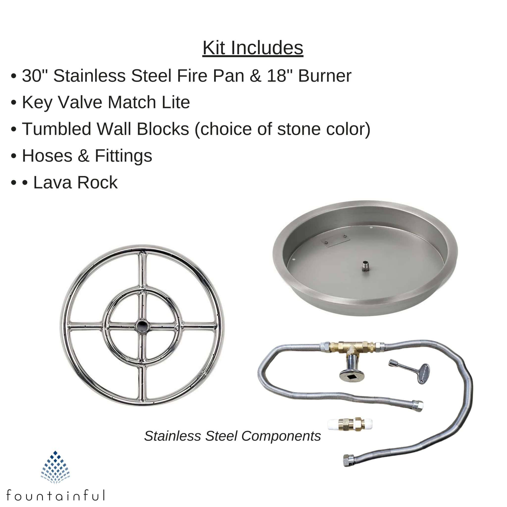 DIY Round Gas Fire Pit Kit