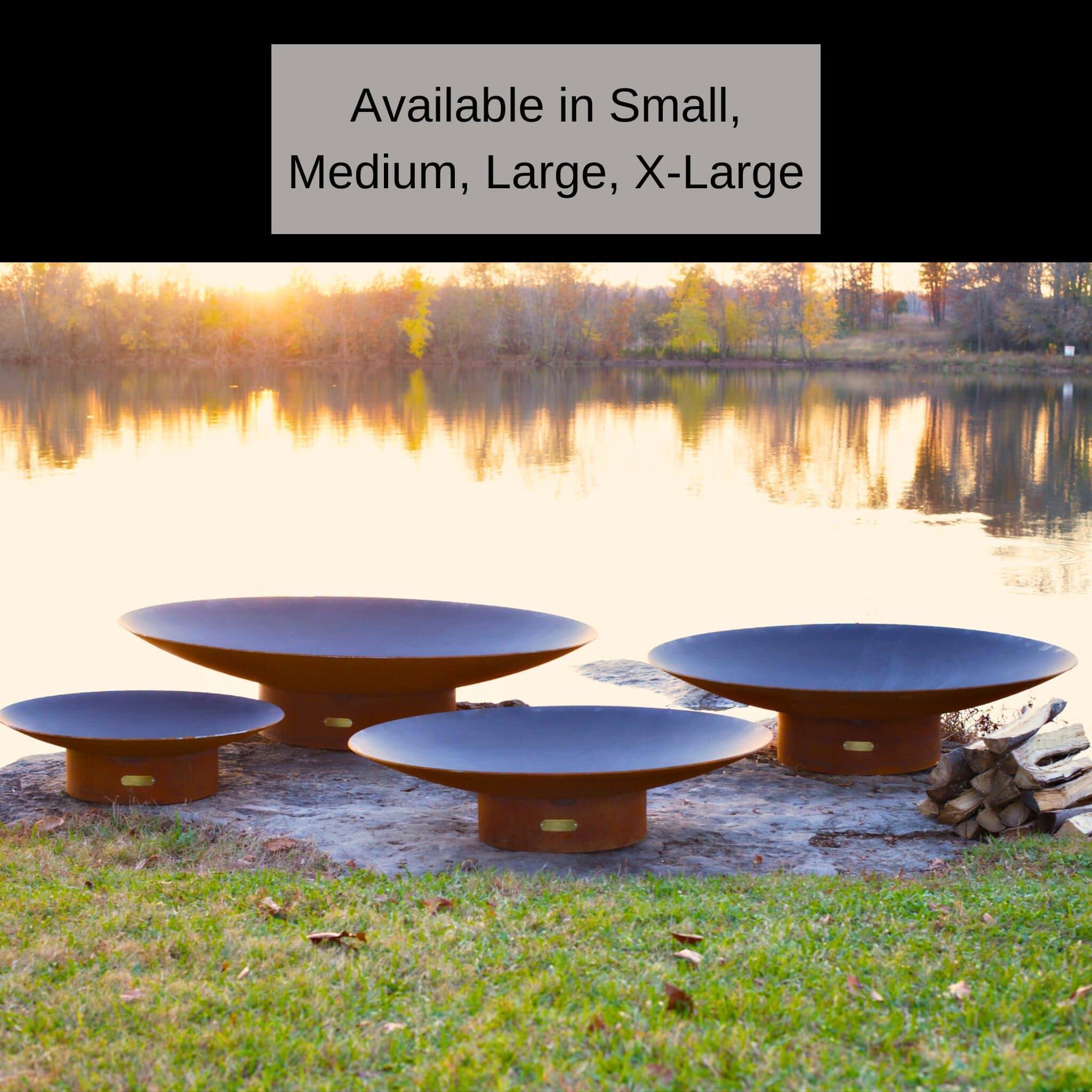 Asia Series Wok-Style Wood Burning Fire Pit in Steel - Fire Pit Art