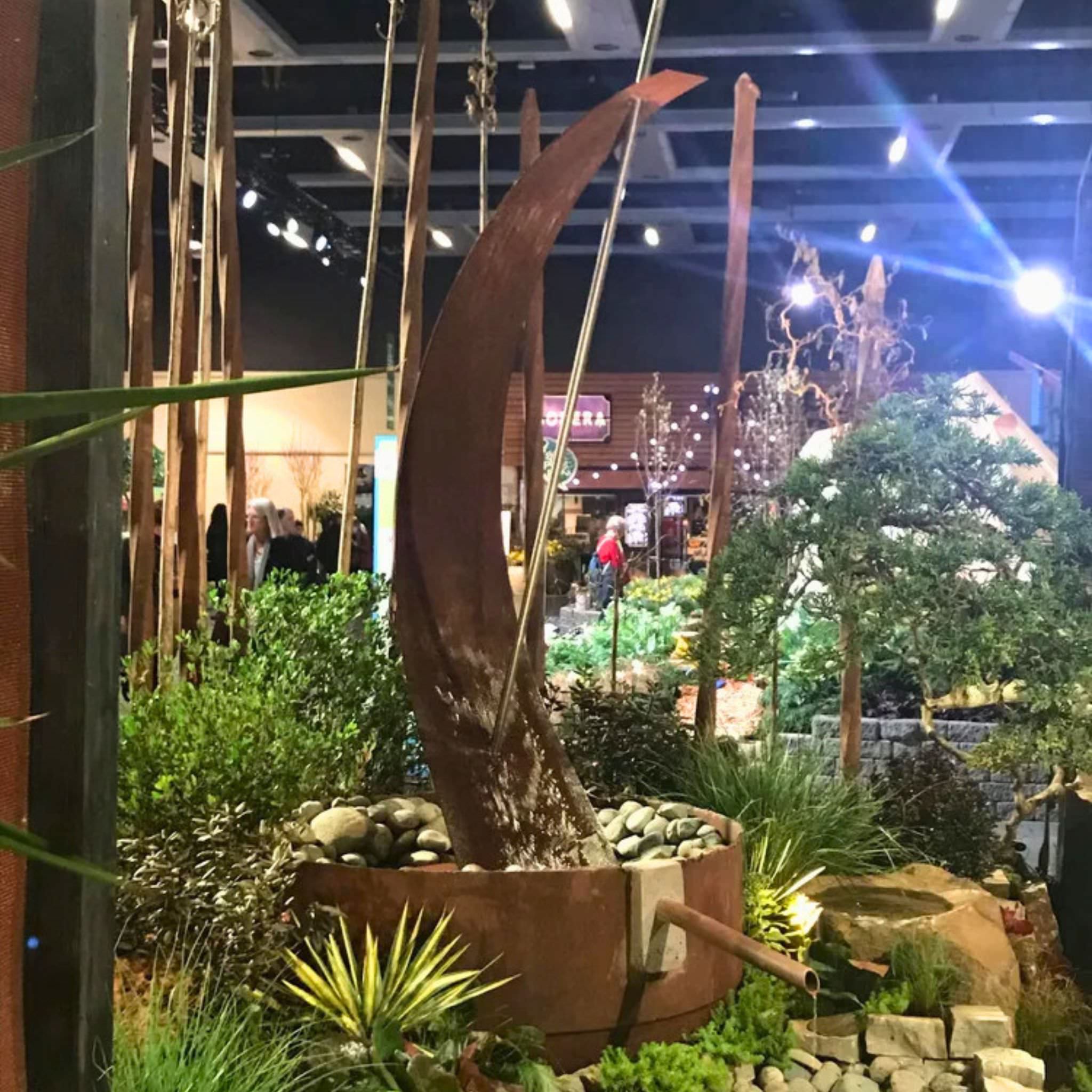 Wave-2 Modern Fountain in Steel