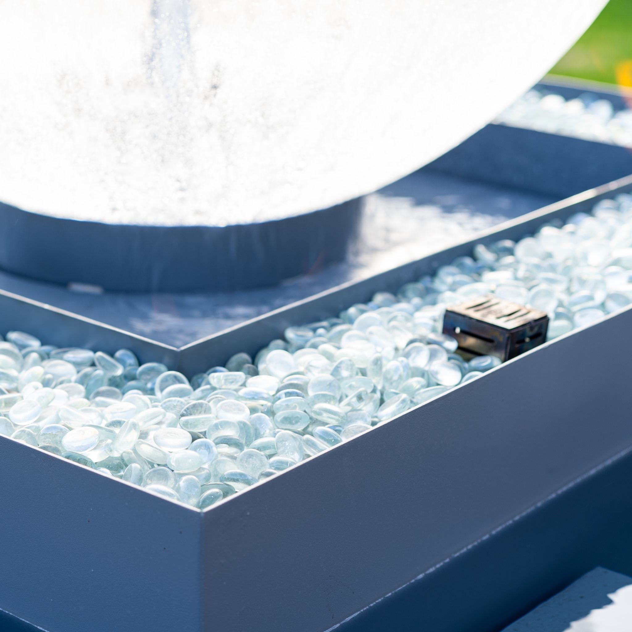 Atlas Crystal Sphere (30") Fire & Water Fountain - Outdoor Plus