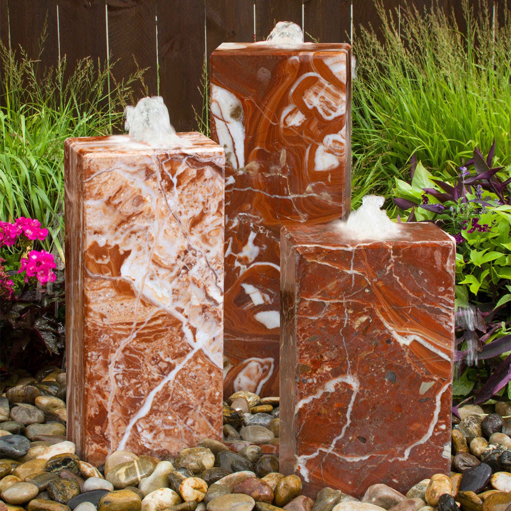 Red Onyx 3-Column Fountain - Complete Kit - Blue Thumb