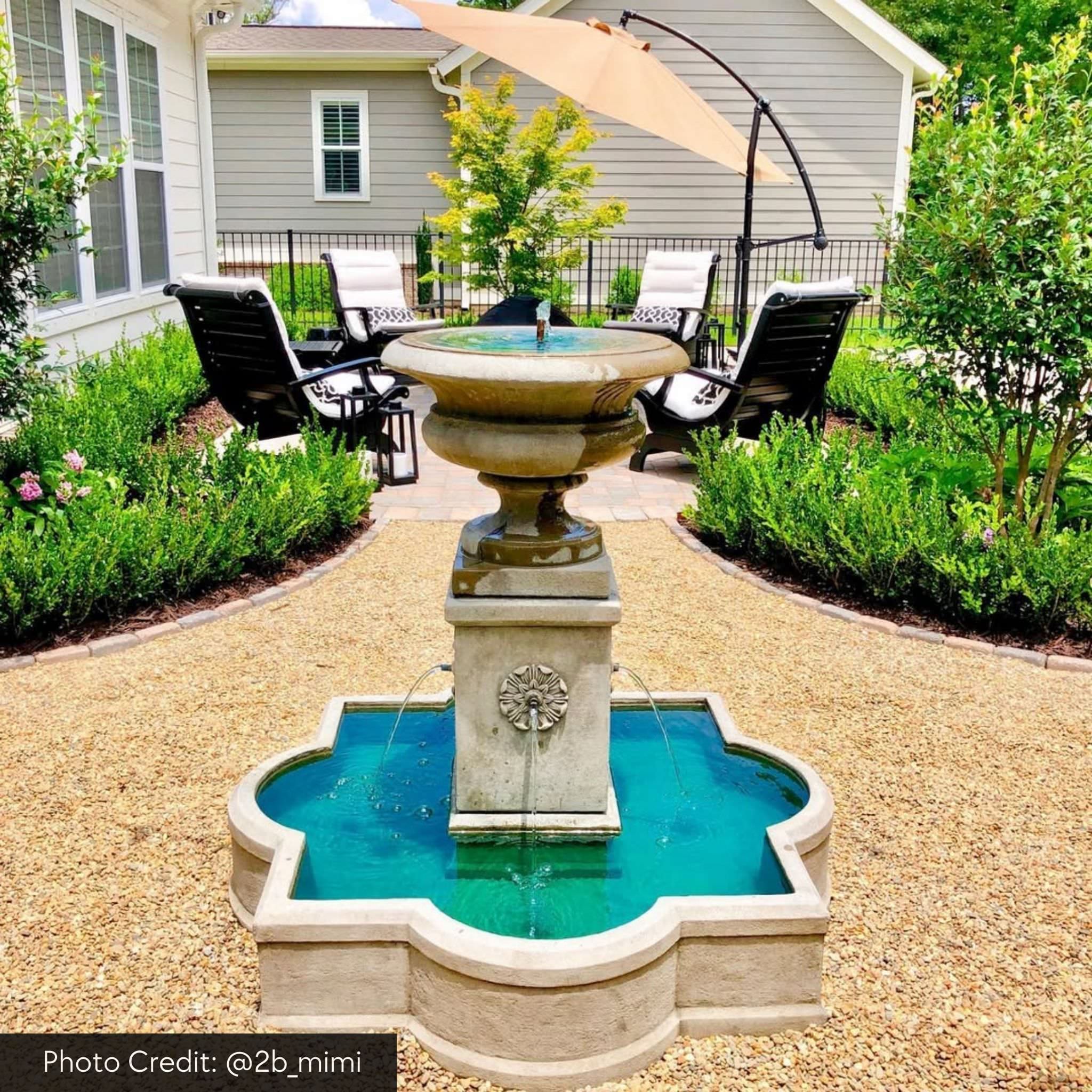 Palazzo Urn Concrete Fountain - Campania #FT30