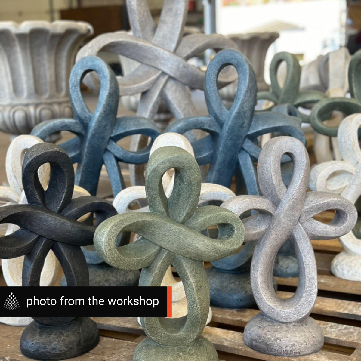 Eternity Cross Concrete Garden Statues - Massarellis