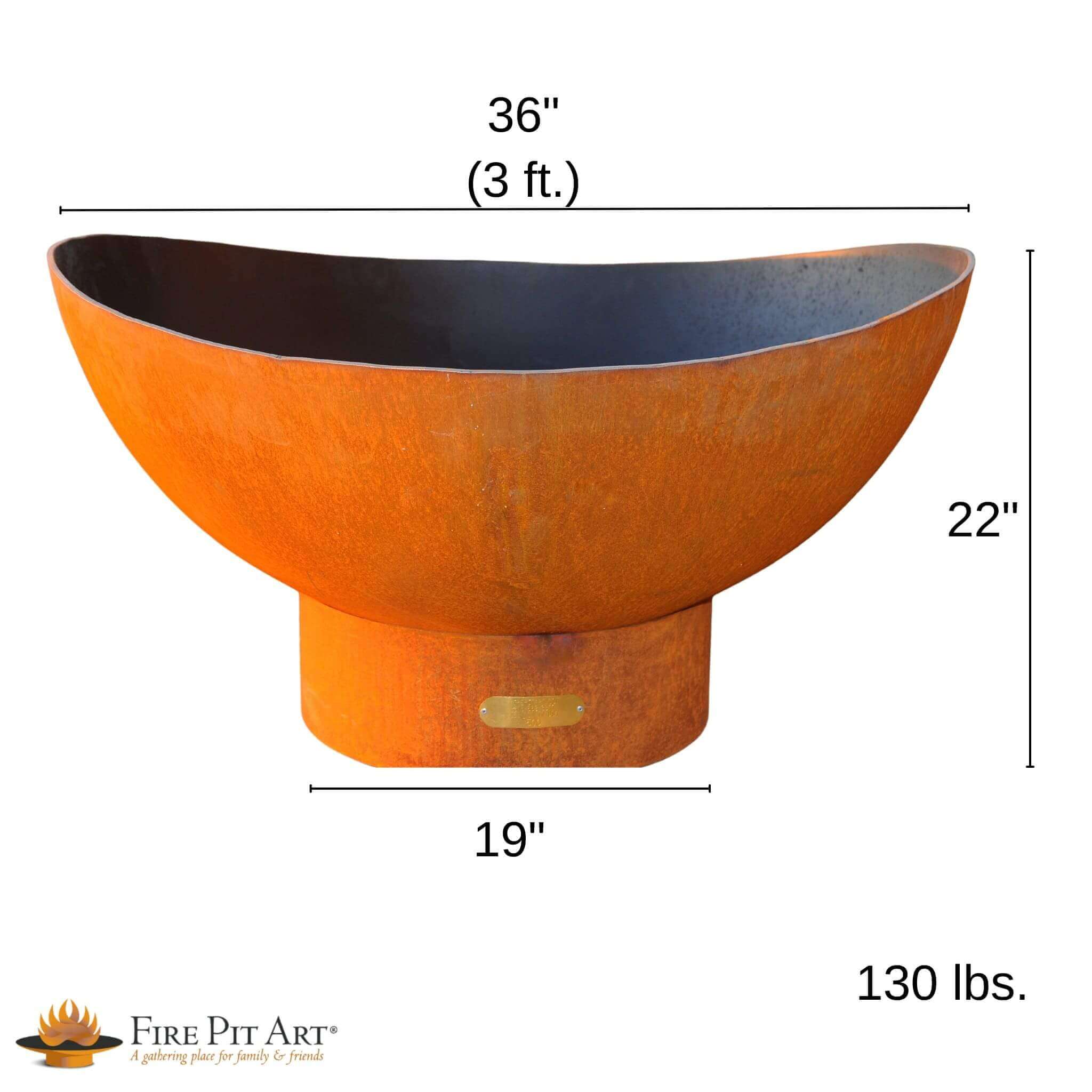 Scallop/Tidal Gas Fire Pit in Steel - Fire Pit Art