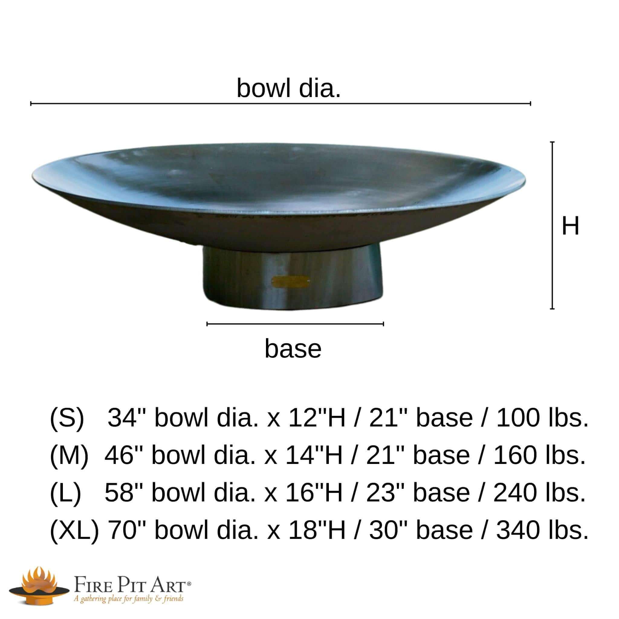 Bella Vita Series Gas Fire Pit in Steel - Fire Pit Art