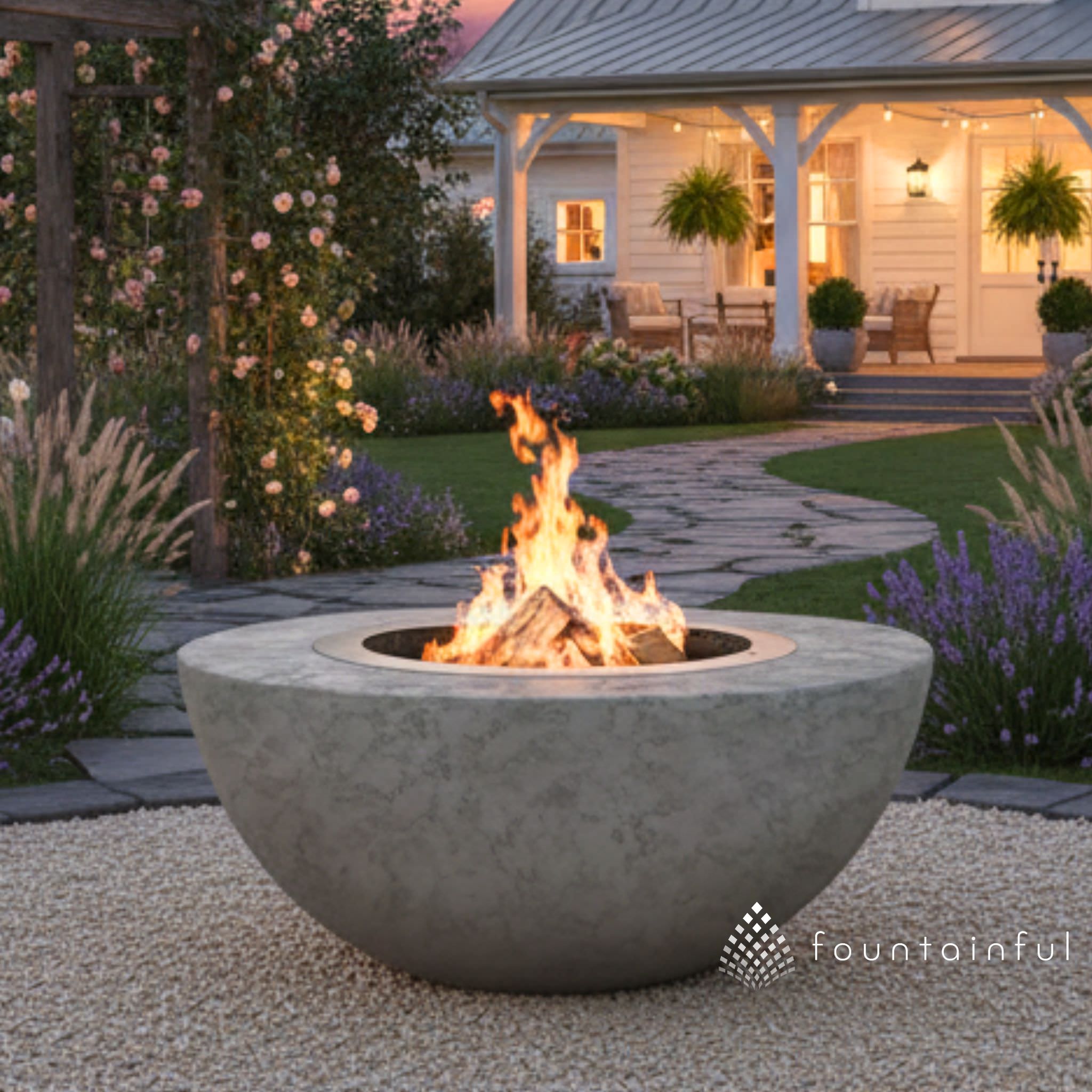 Luna Smokeless Concrete Fire Pit - Phoenix Design Cast