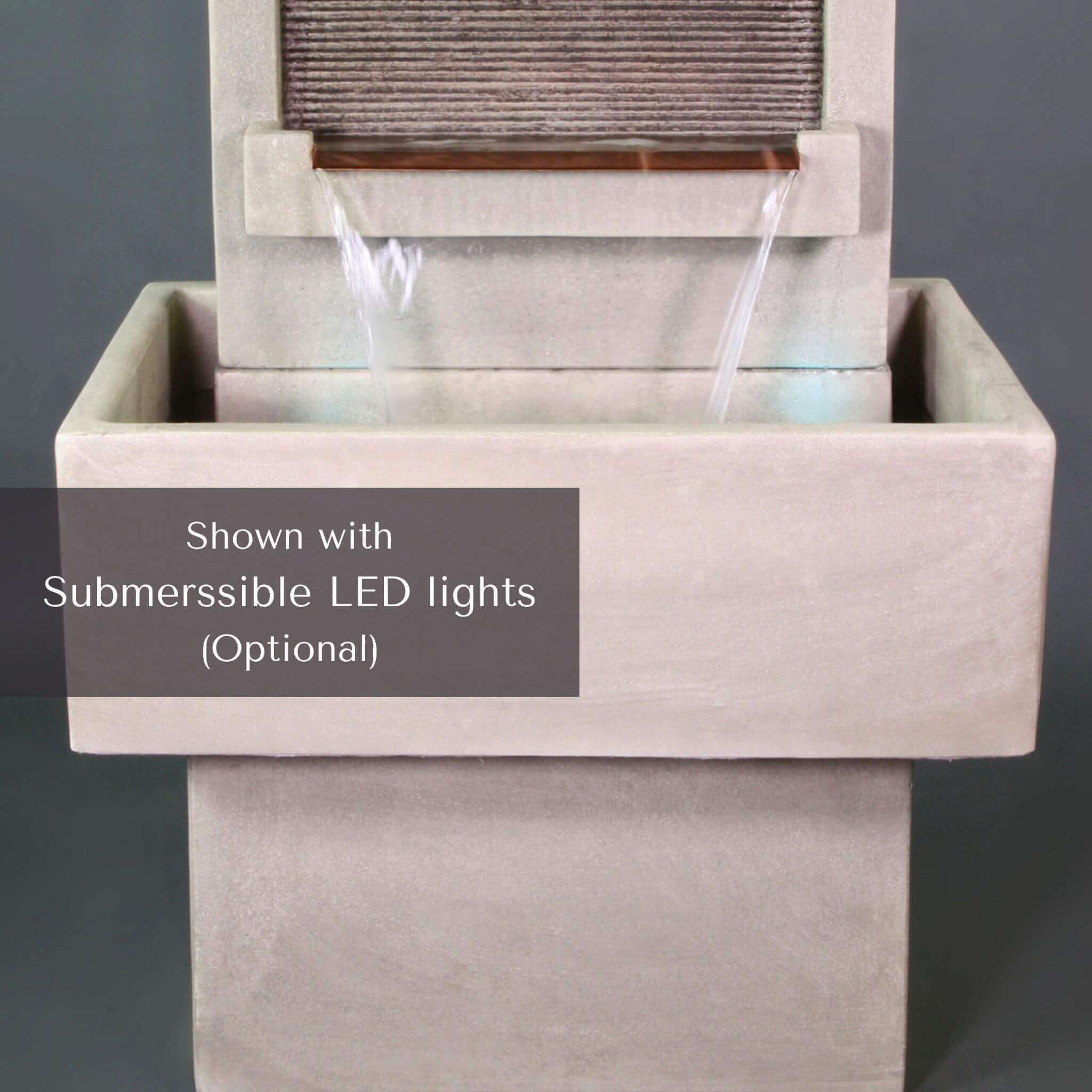 Brentwood Concrete Wall Fountain SHORT with Base - Giannini #1765