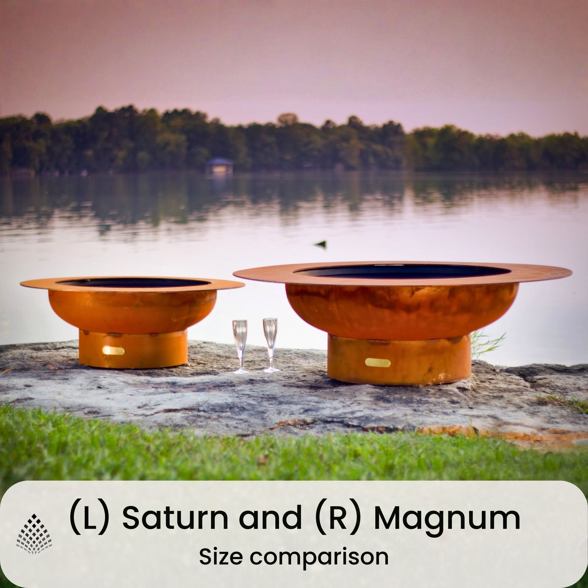 Saturn Gas Fire Pit in Steel - Fire Pit Art