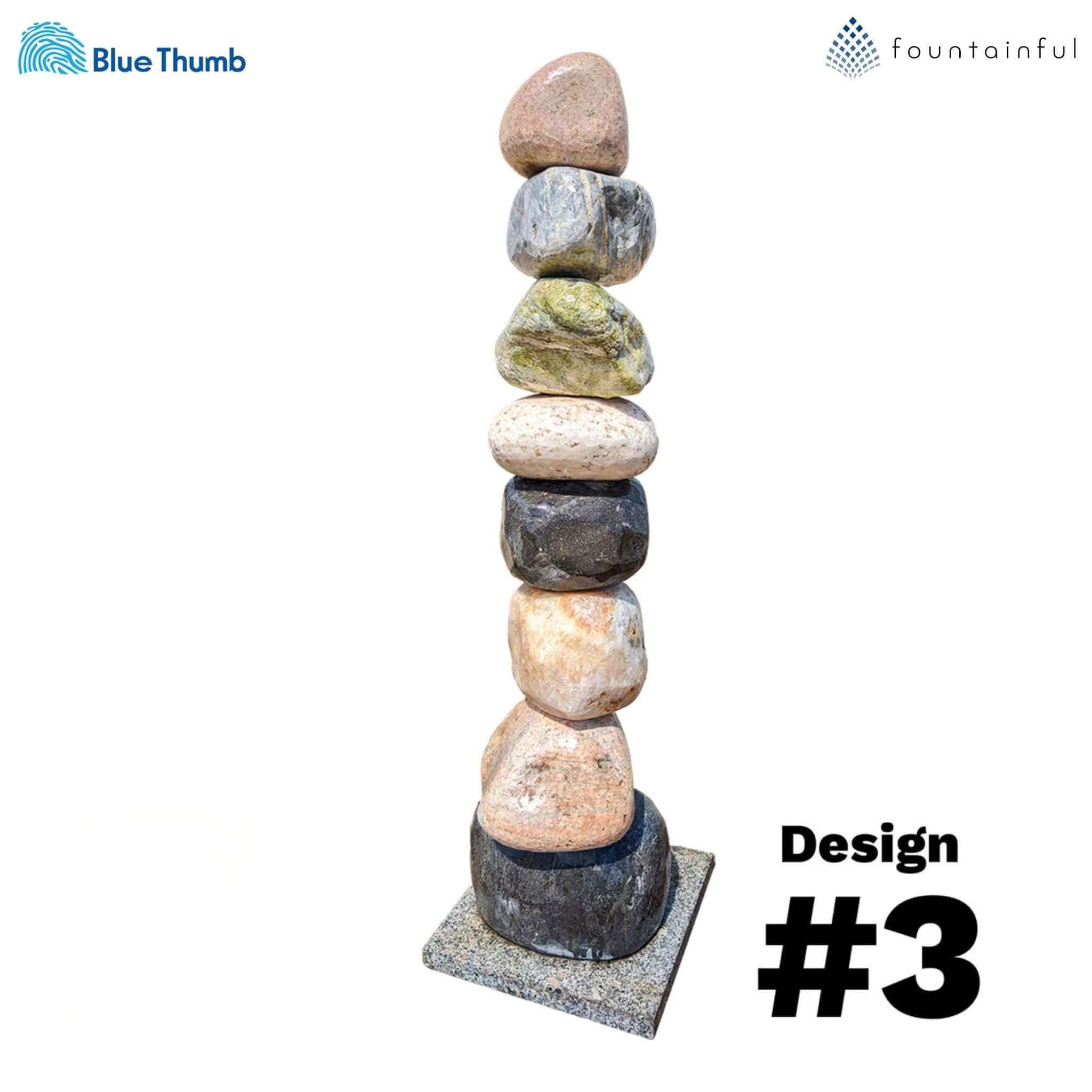 Stacked Pebble Fountain - Complete Kit - Blue Thumb