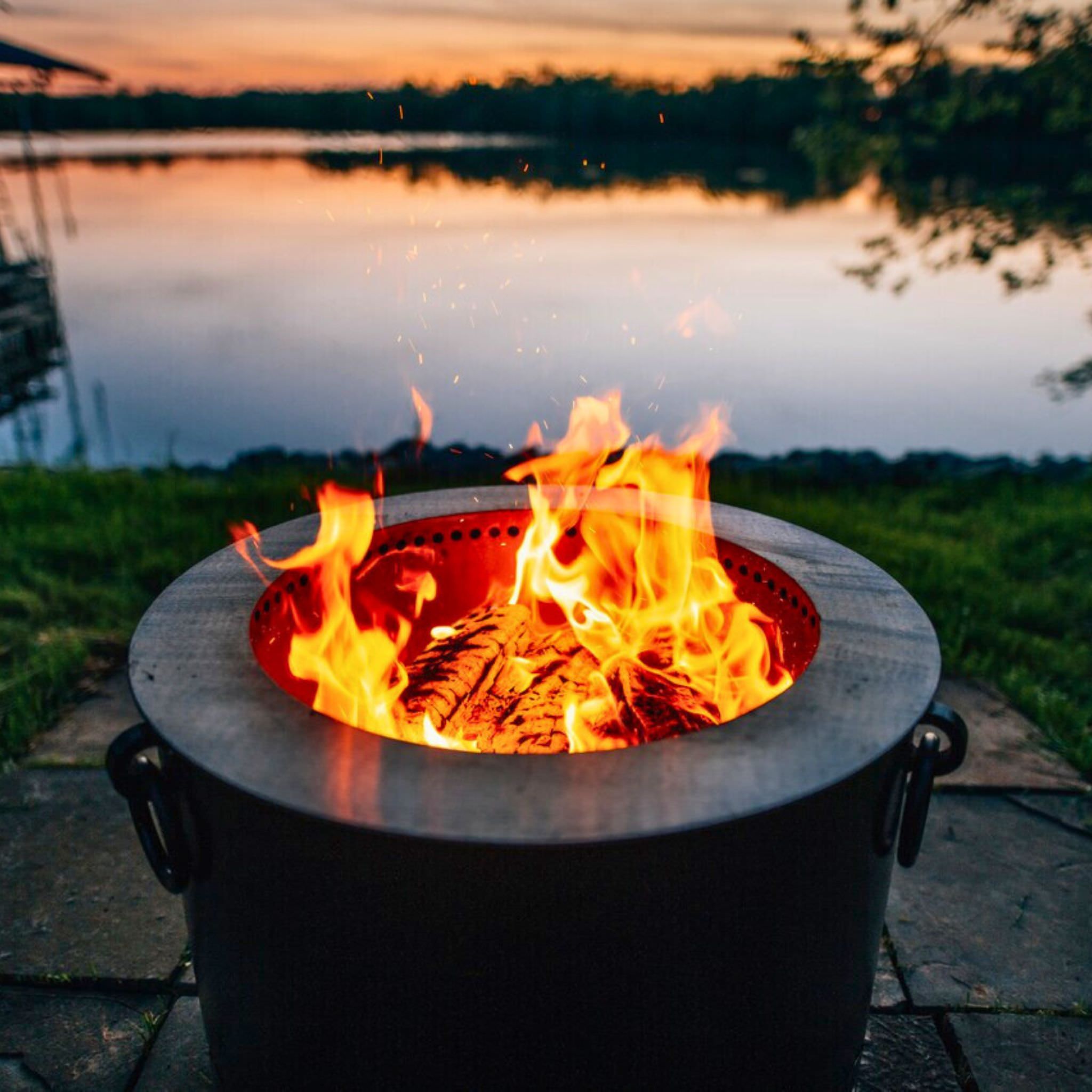 Mesa Smokeless Wood Burning Steel Fire Pit - Fire Pit Art