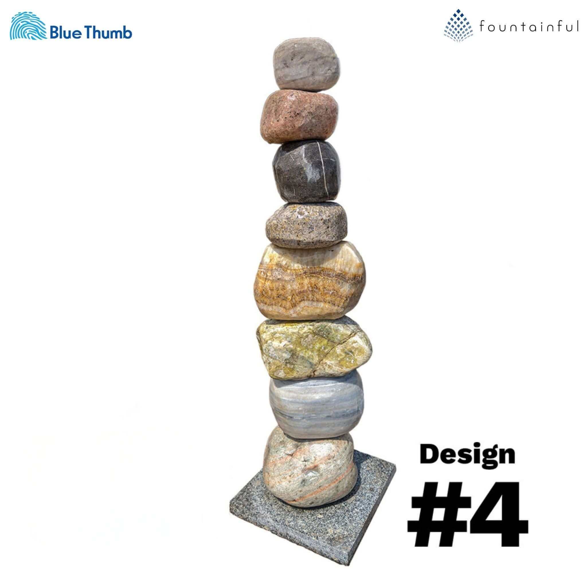 Stacked Pebble Fountain - Complete Kit - Blue Thumb