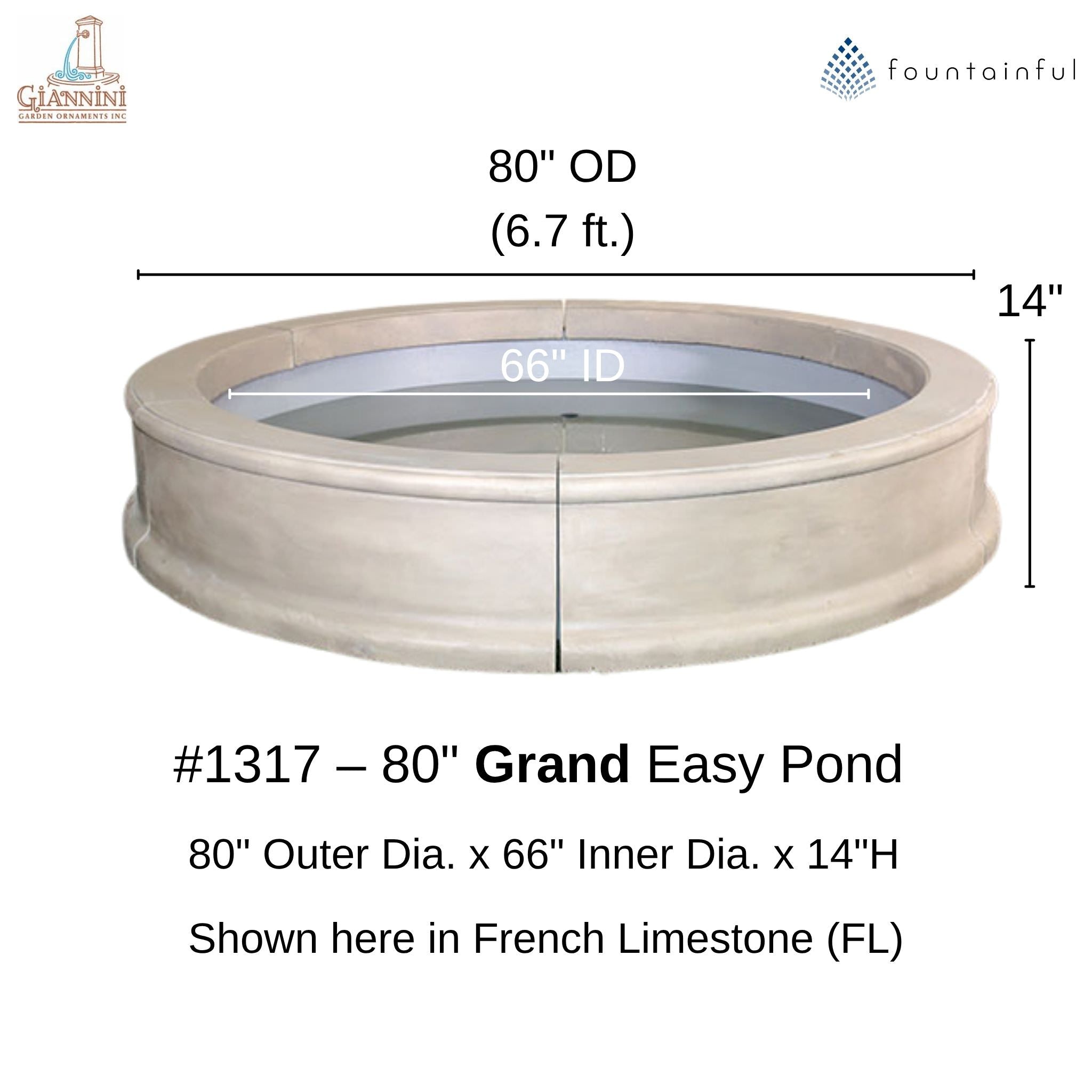 Giannini Round Easy Pond® Fountain Basins