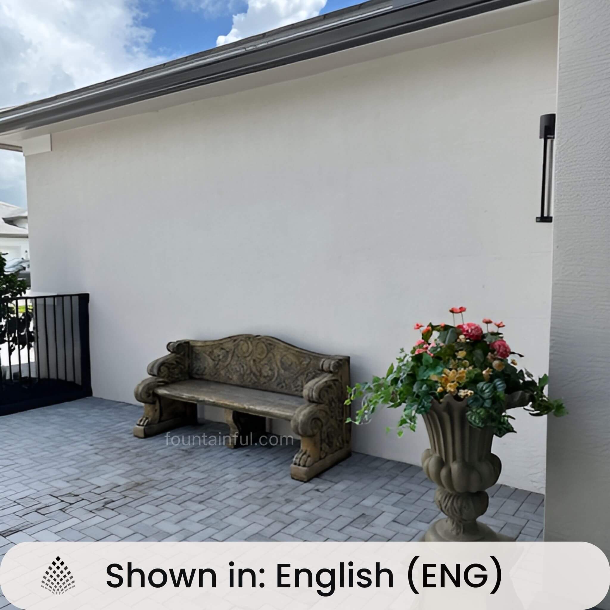 Villa Antinori Concrete Garden Bench - Giannini #558