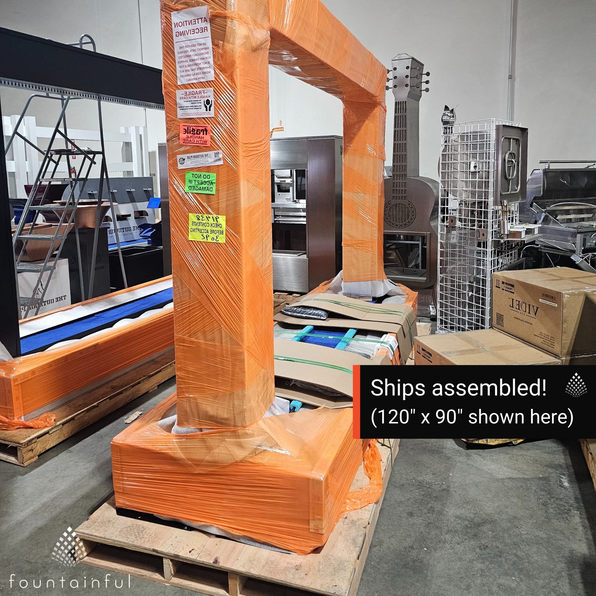 Paradise Falls Steel Rain Curtain Fountain - The Outdoor Plus