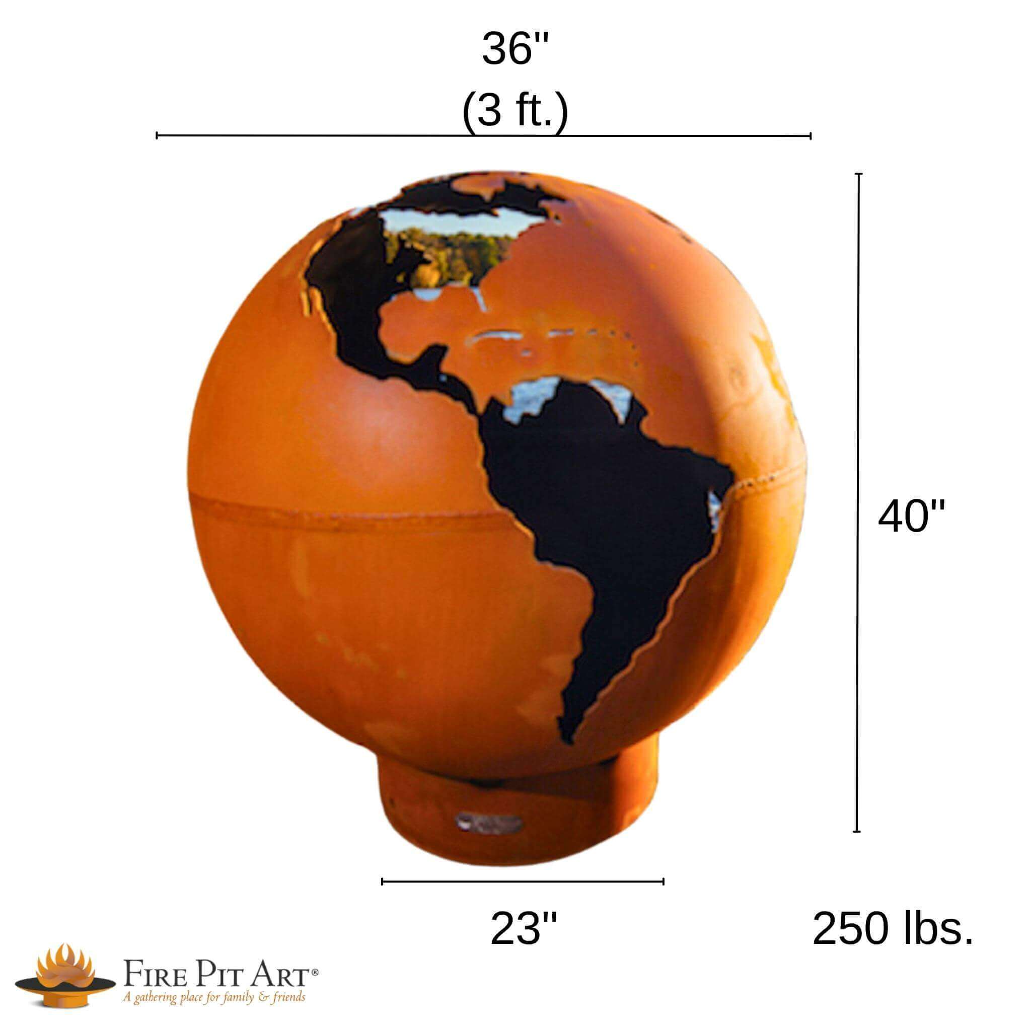 Third Rock Gas Fire Pit in Steel - Fire Pit Art