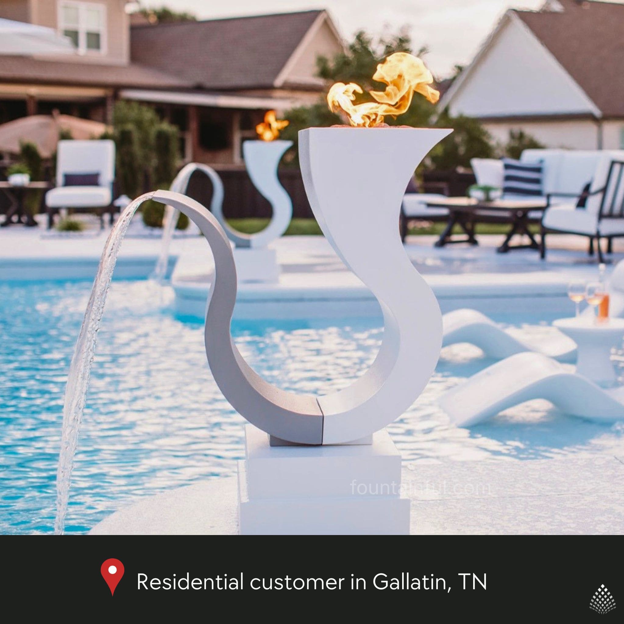Designer Series #14 Steel Fire & Water Feature - Outdoor Plus