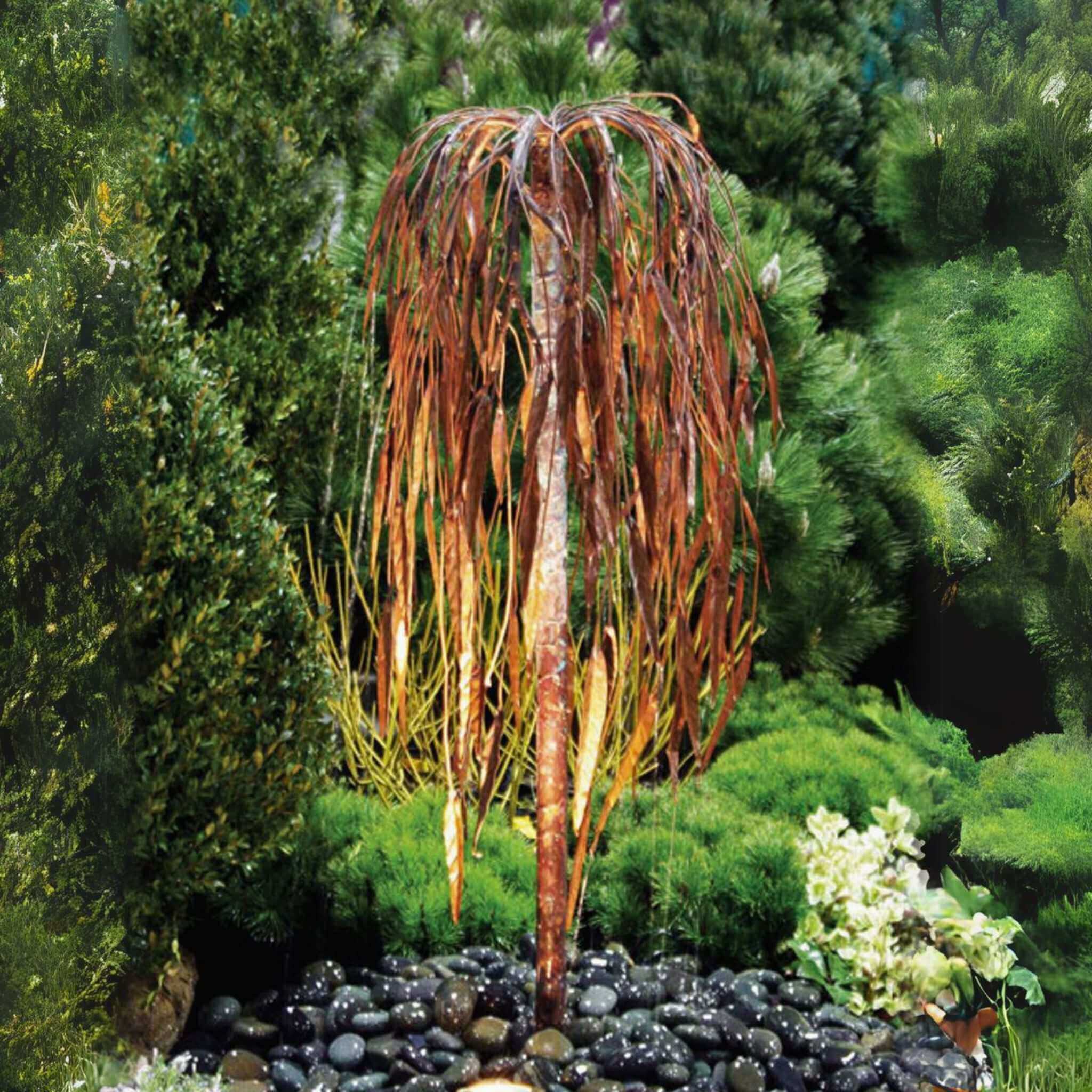 Weeping Willow Copper Fountain Kit (Short) - Blue Thumb
