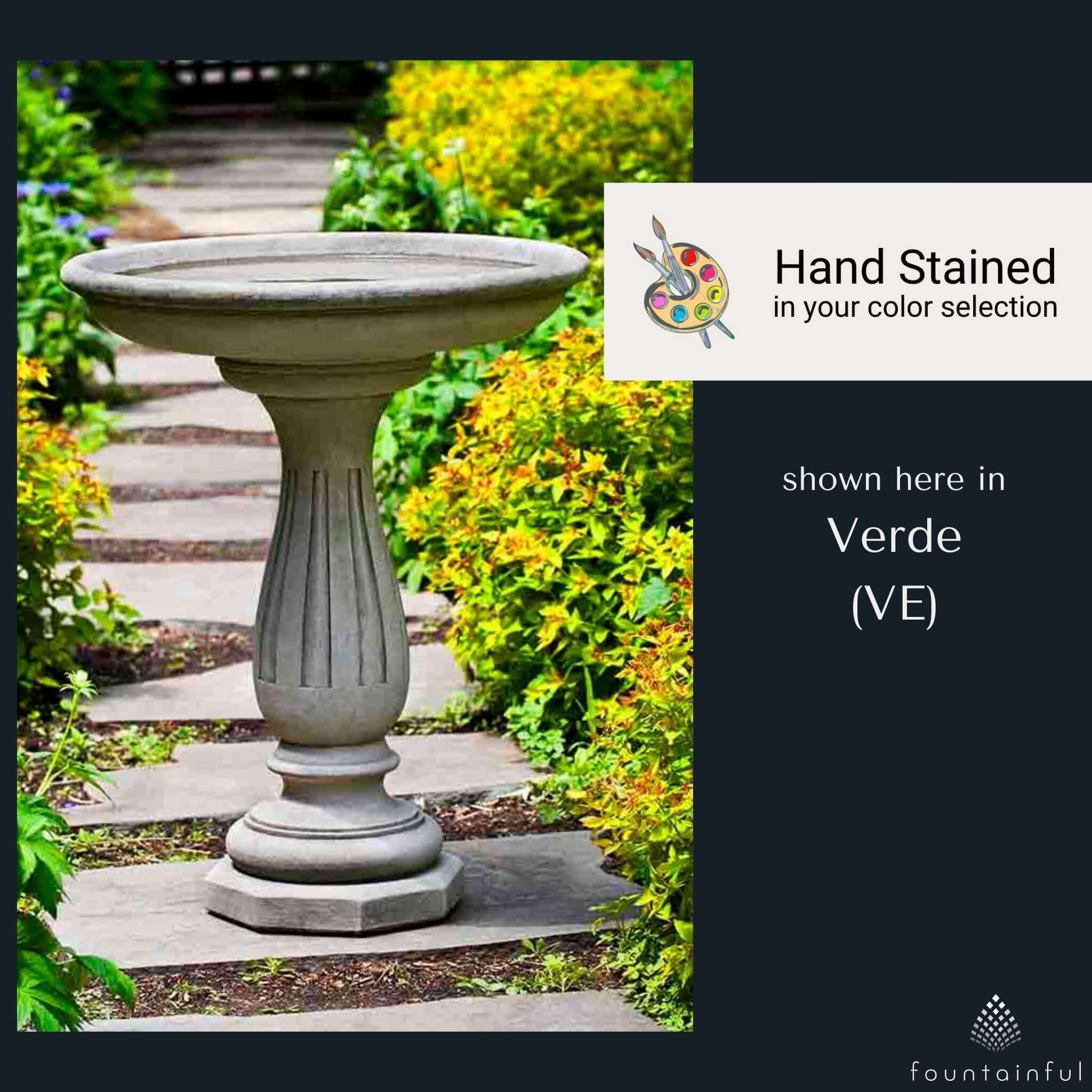 Wyndmoor Concrete Bird Bath - Campania #B156