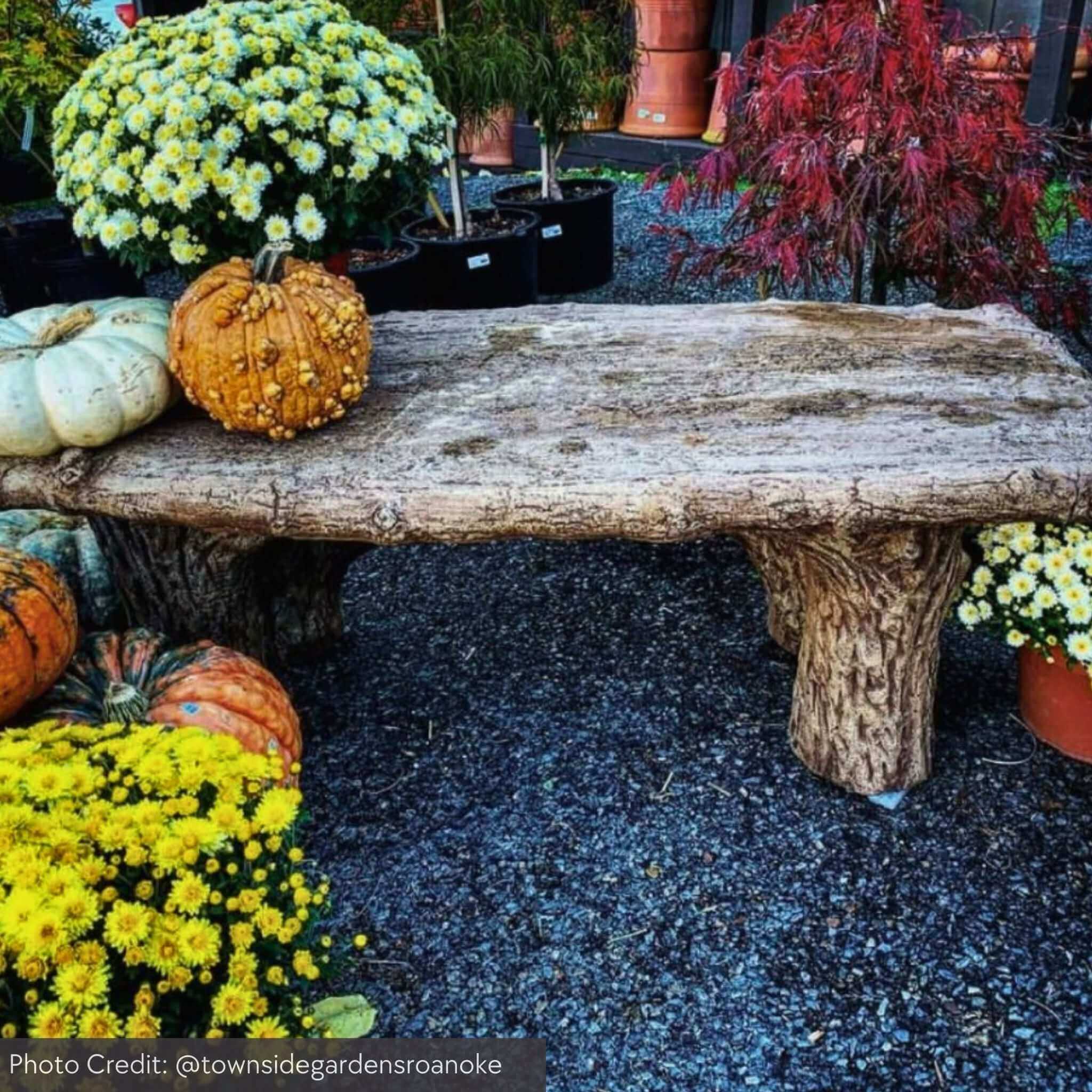 Faux Bois Concrete Garden Bench - Campania #BE116