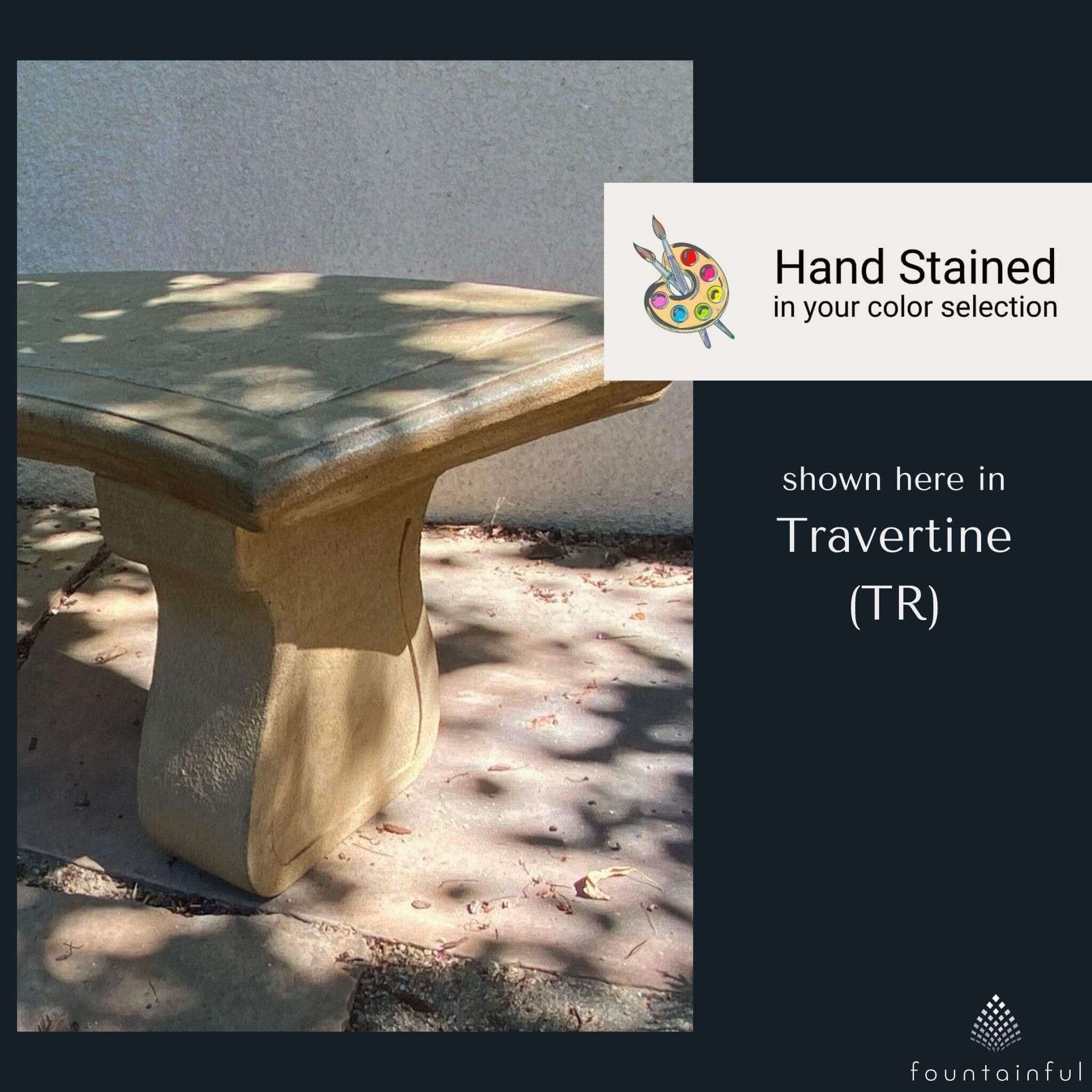 Curved Leaf Concrete Garden Bench - Campania #BE23