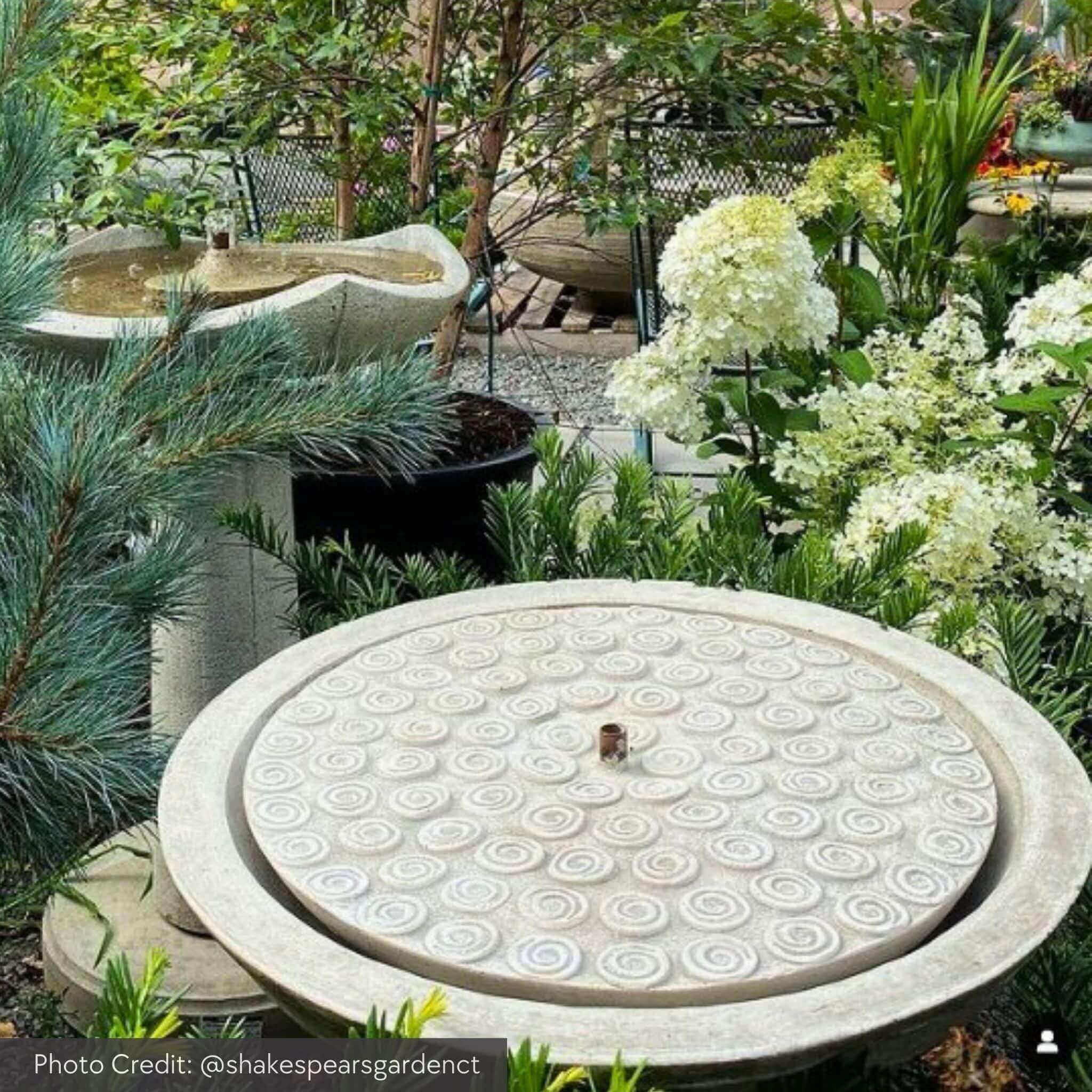 Cirrus Concrete Birdbath Fountain - Campania #FT246