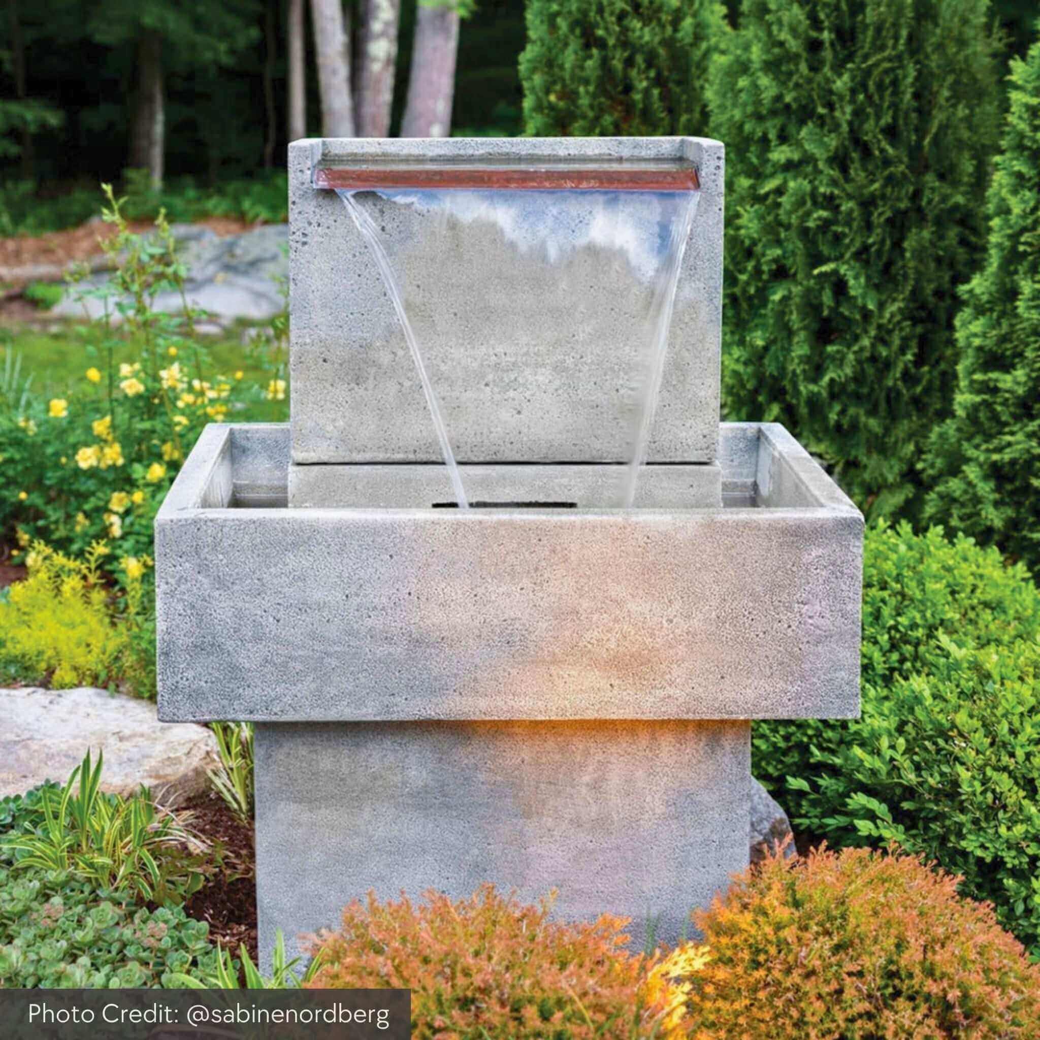 Falling Water 1 Concrete Wall Fountain - Campania #FT286