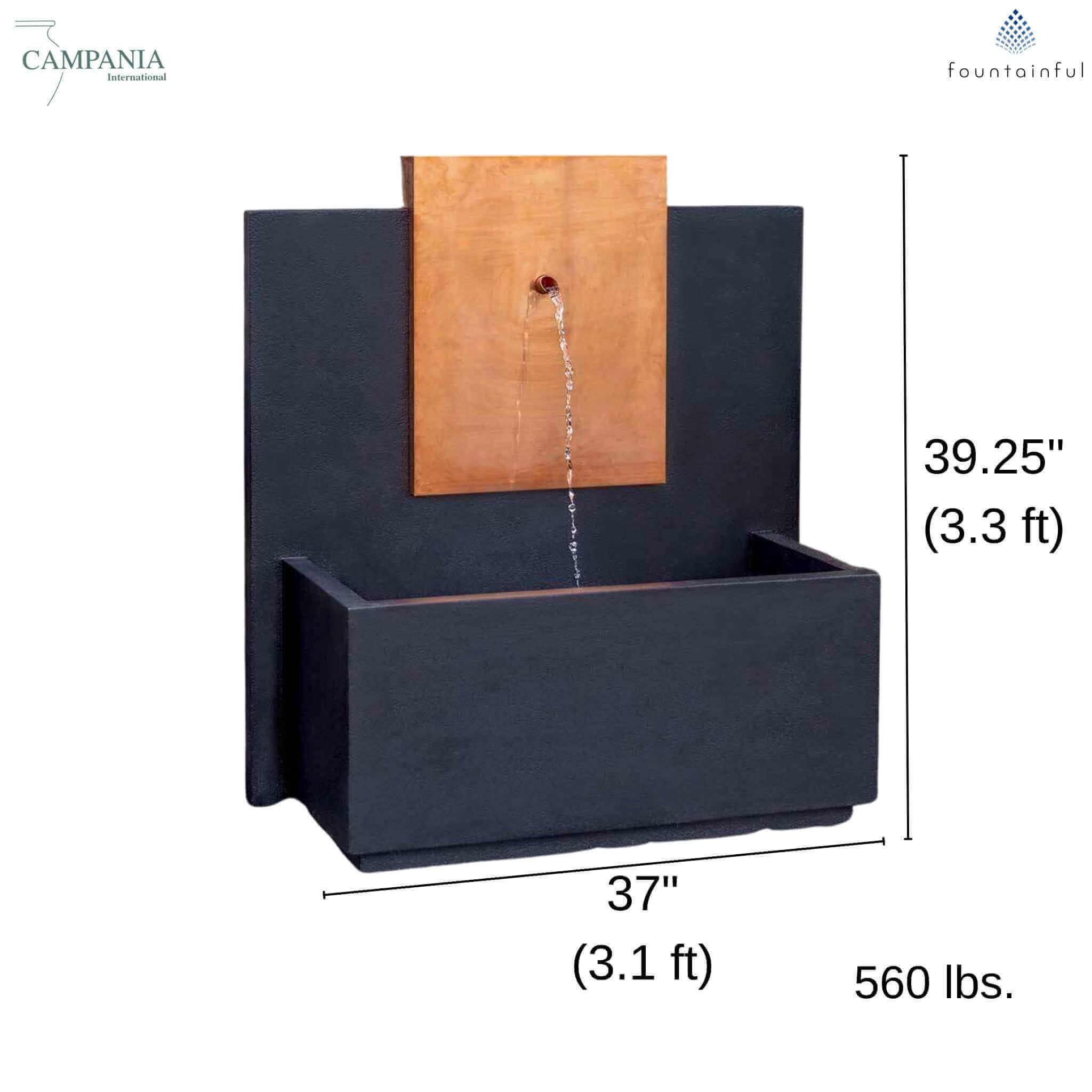The MC3 Concrete Wall Fountain - Campania #FT333