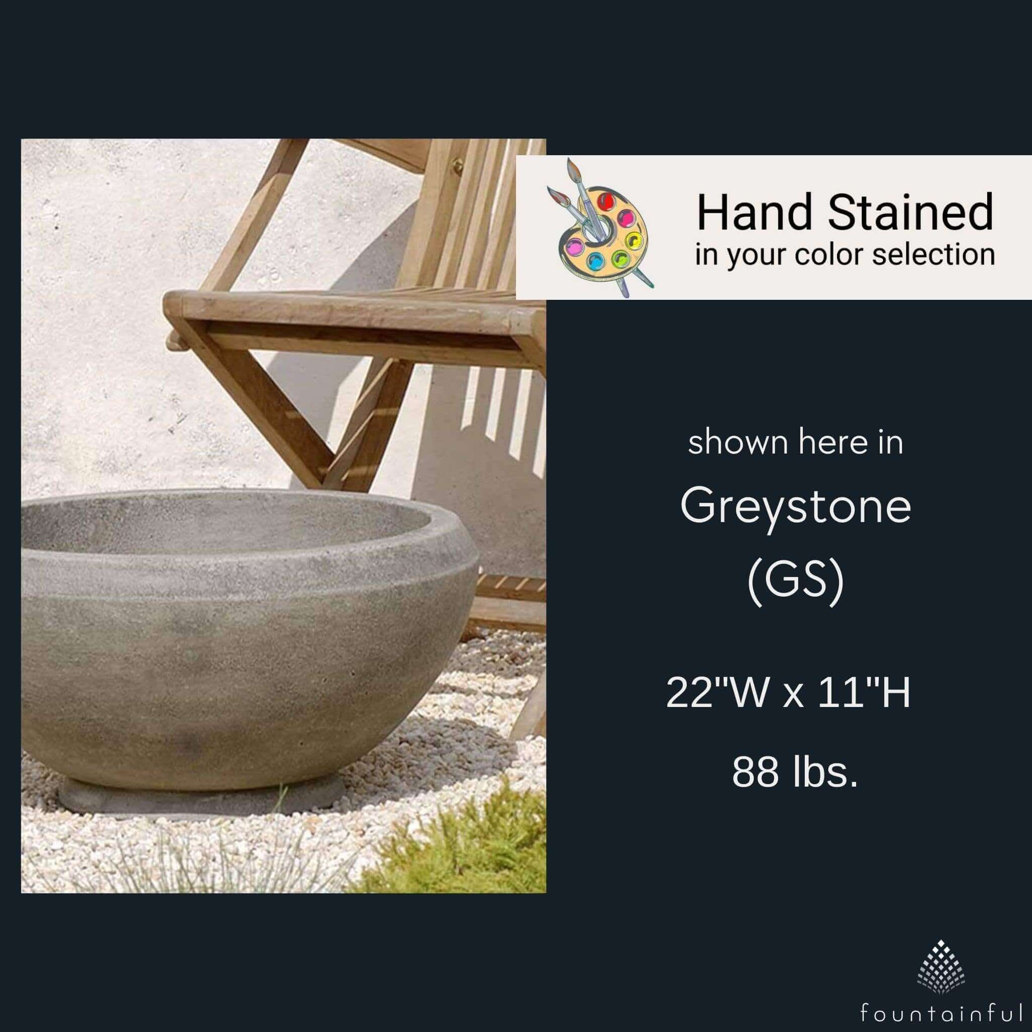 Giulia Medium Concrete Bowl Planter - Campania #P407B