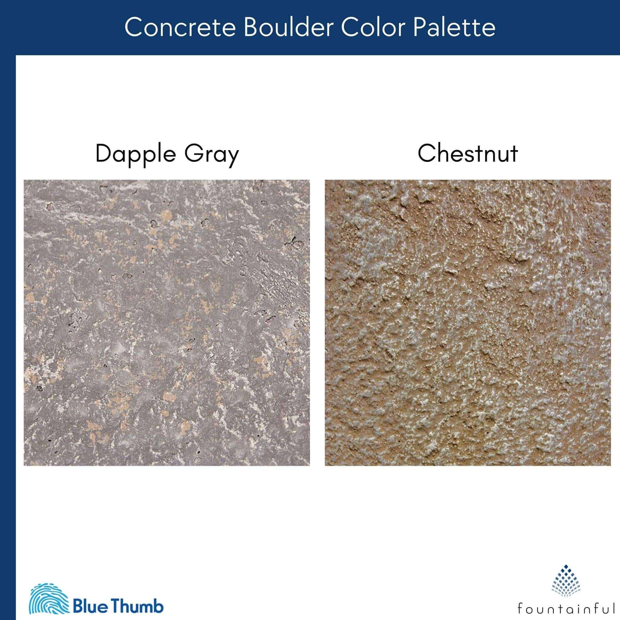 Triple Cascade GFRC Boulder Fountain - Blue Thumb