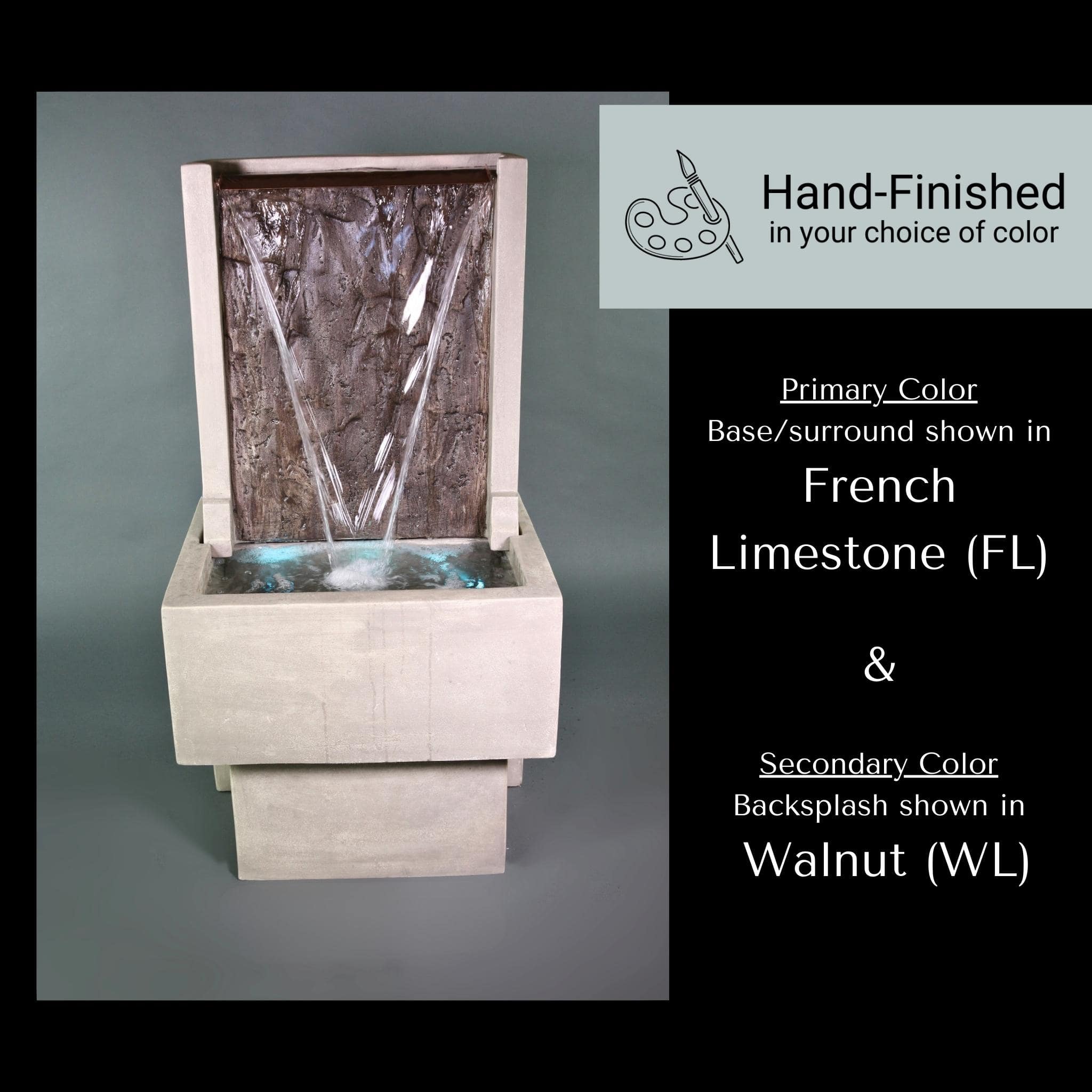 Slate Spillway Concrete Wall Fountain - Giannini #1761