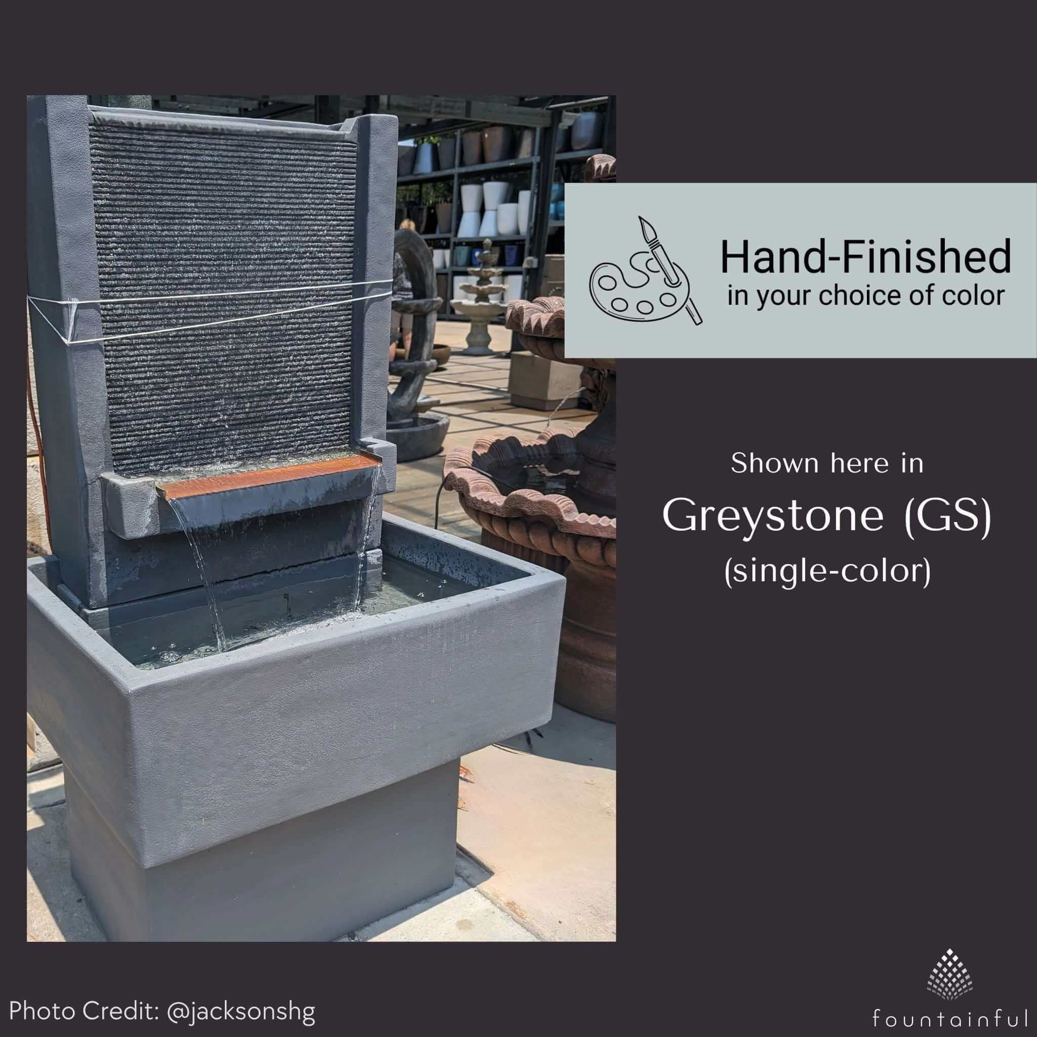 Brentwood Concrete Wall Fountain SHORT with Base - Giannini #1765