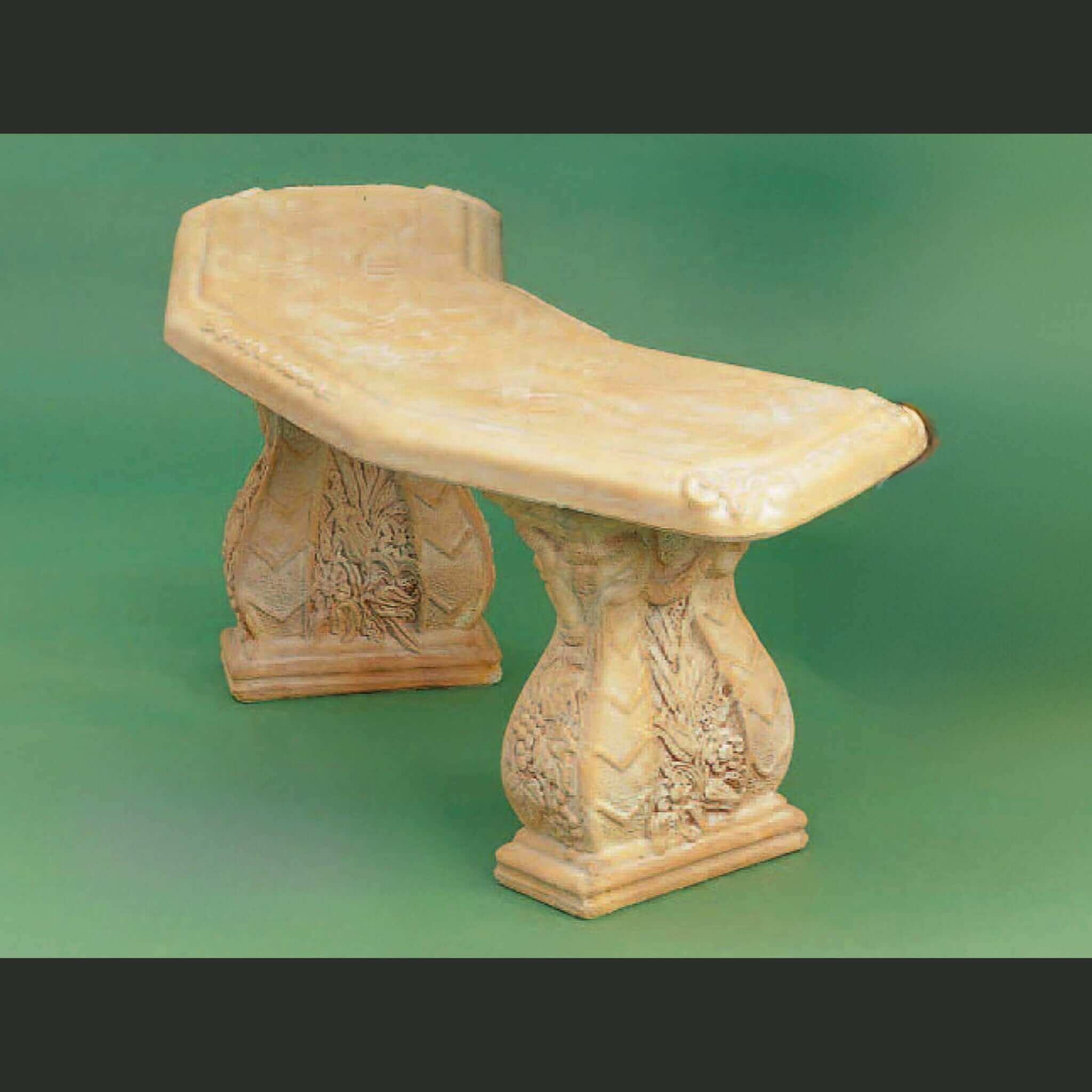 Pergola Angled Concrete Garden Bench - Giannini #503