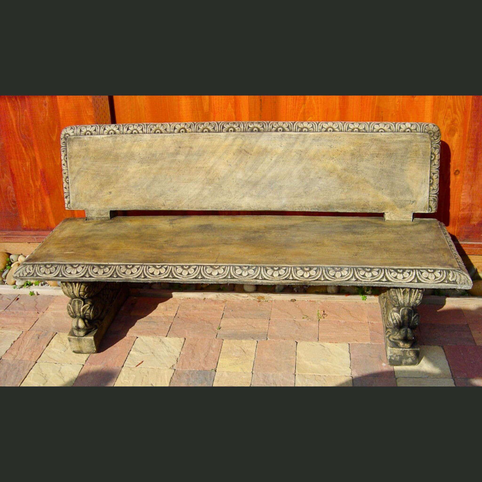 Adriatic Concrete Garden Bench - Giannini #509 / #509L