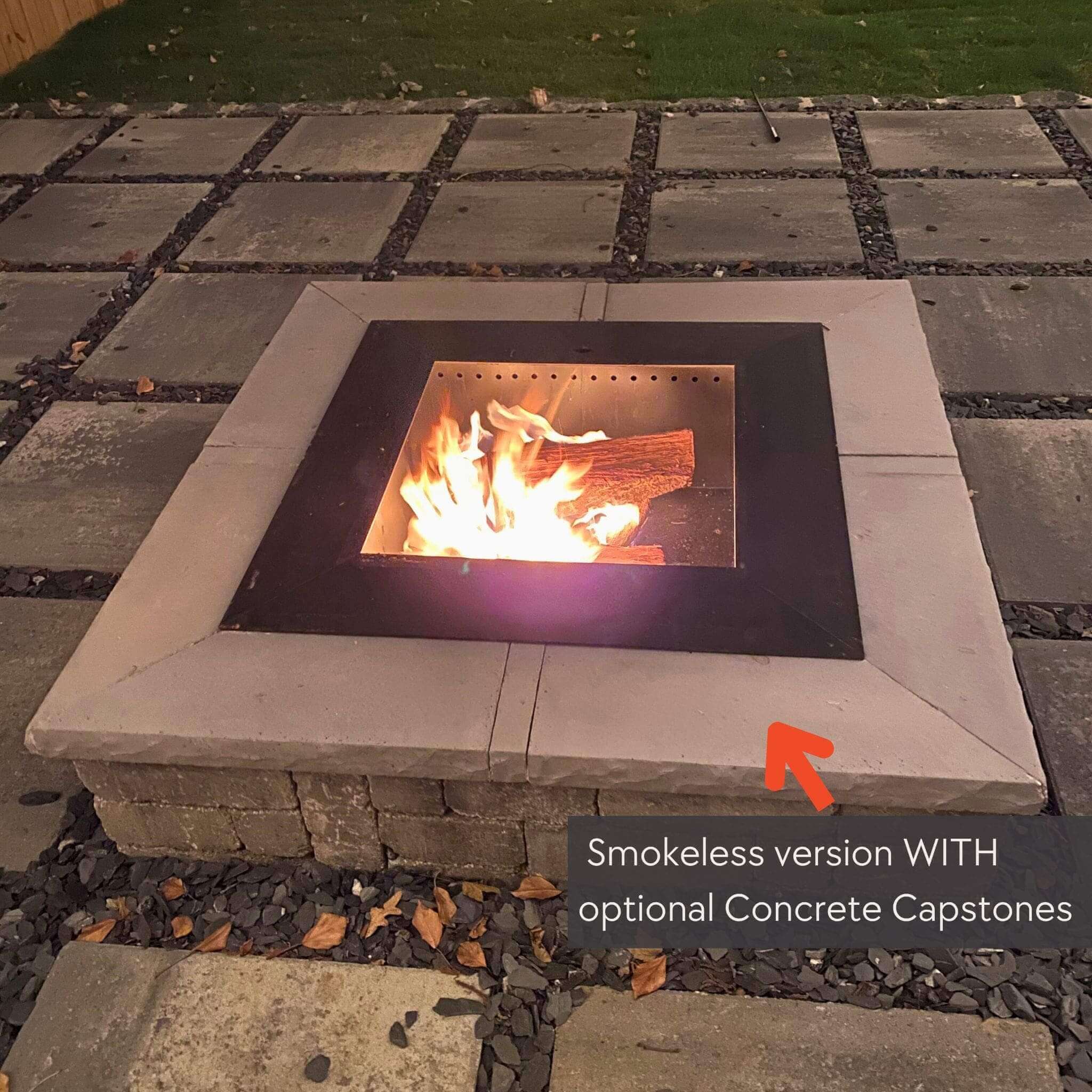 DIY Square Gas Fire Pit Kit