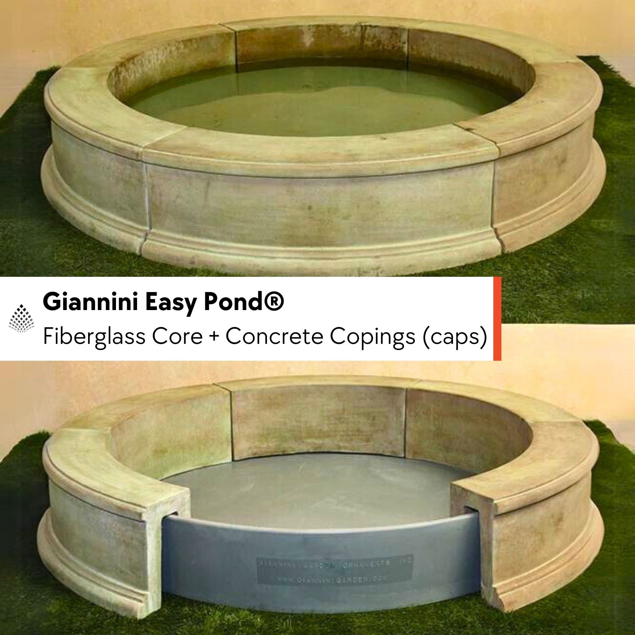 Aquitaine Concrete Pond Fountain - Giannini