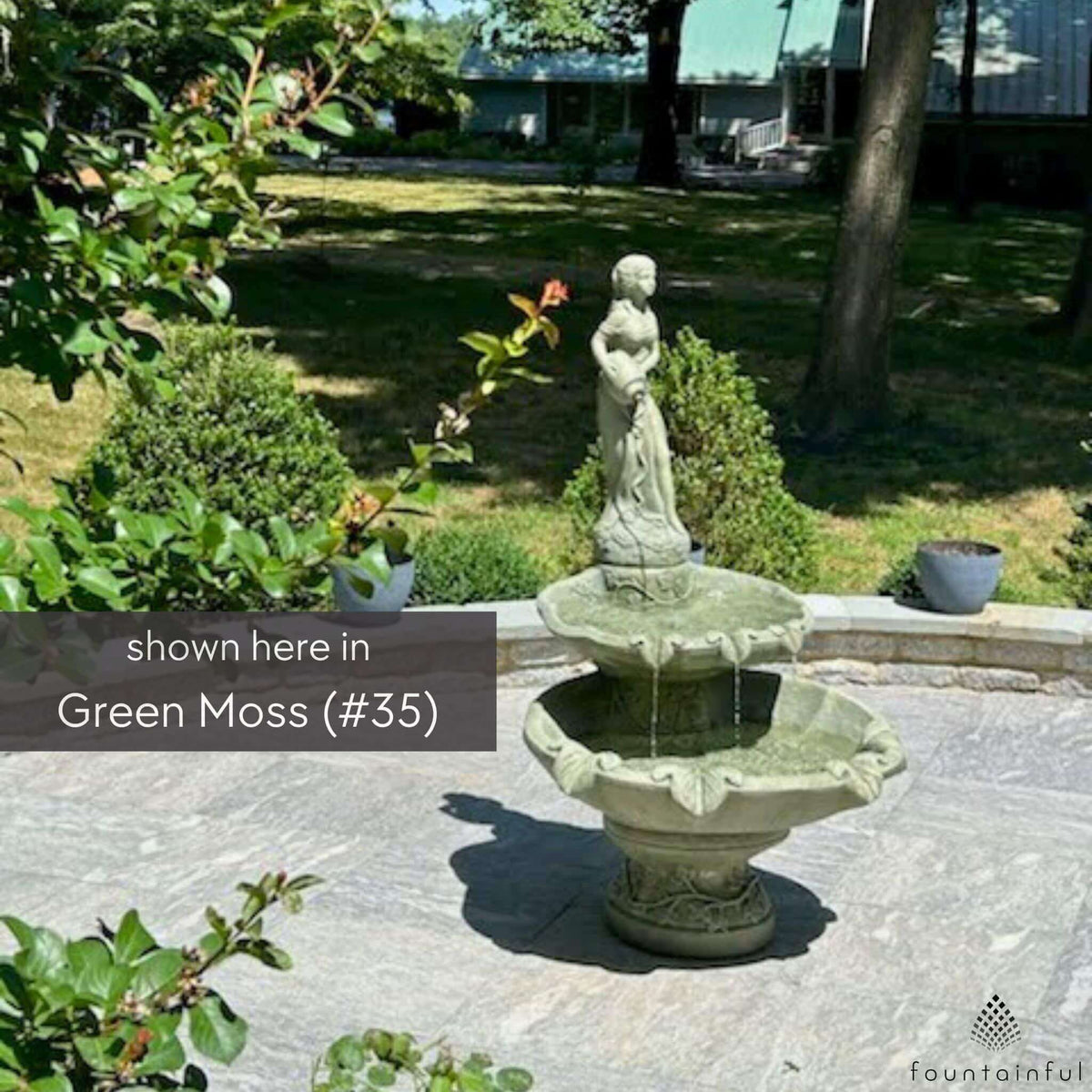 Girl Holding Jug 2-Tier Fountain - Massarellis #3445