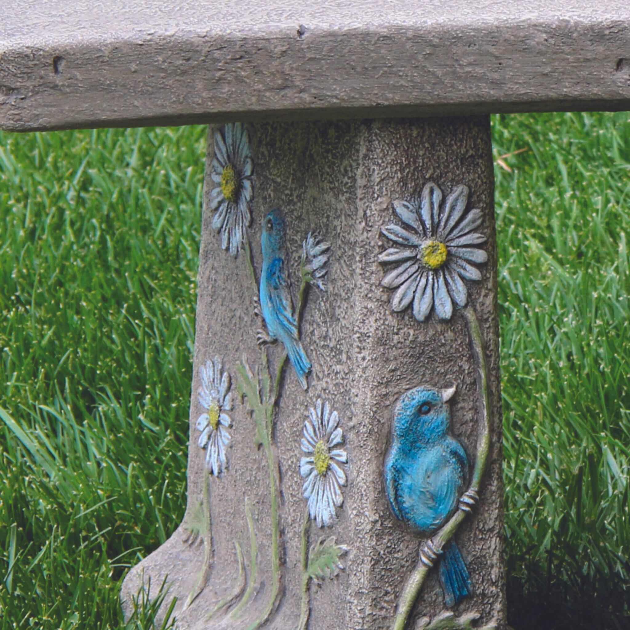 Bluebird Concrete Garden Bench - Massarellis #4148