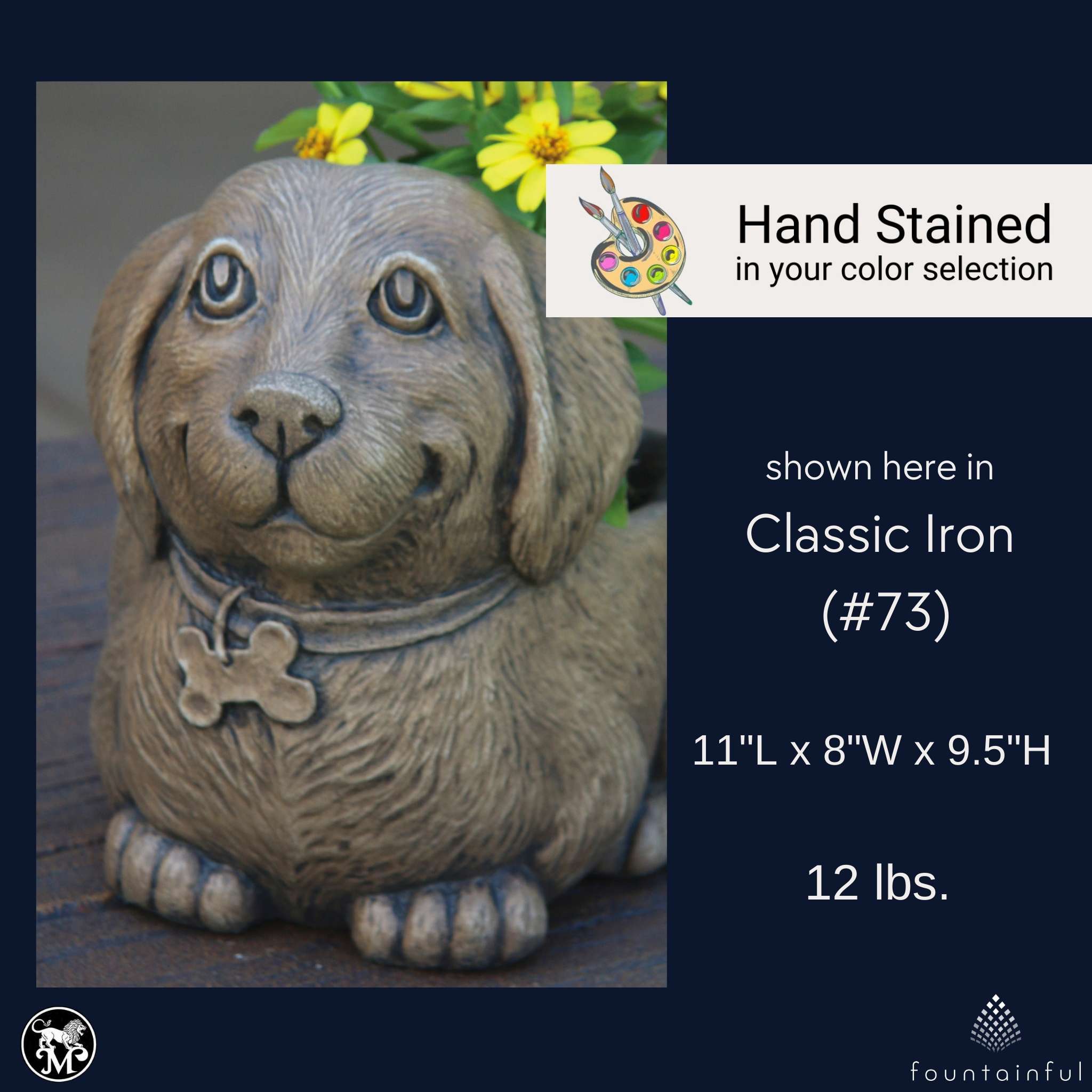 Waffles The Puppy Concrete Planter - Massarellis #6096