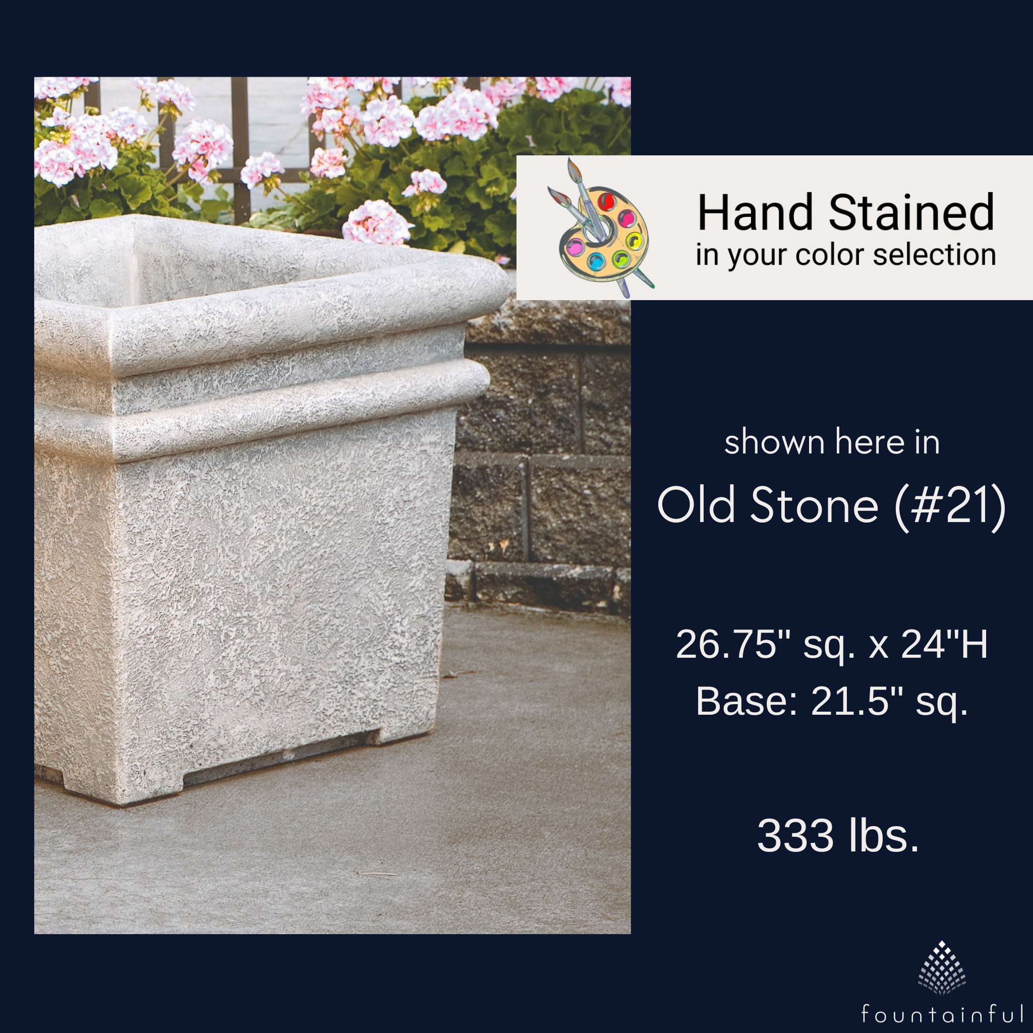 Urban 27" Box Concrete Planter - Massarellis #6105