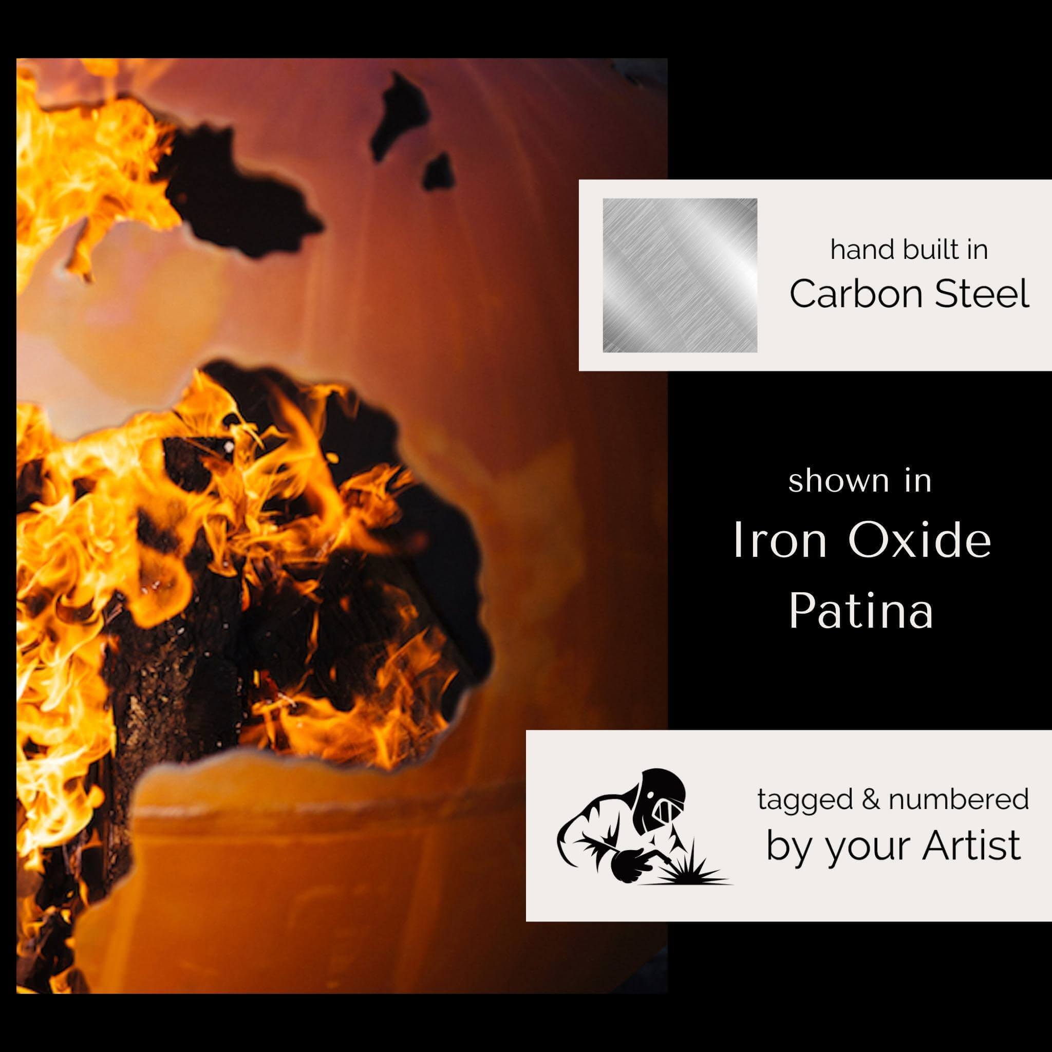 Third Rock Wood Burning Fire Pit in Steel - Fire Pit Art