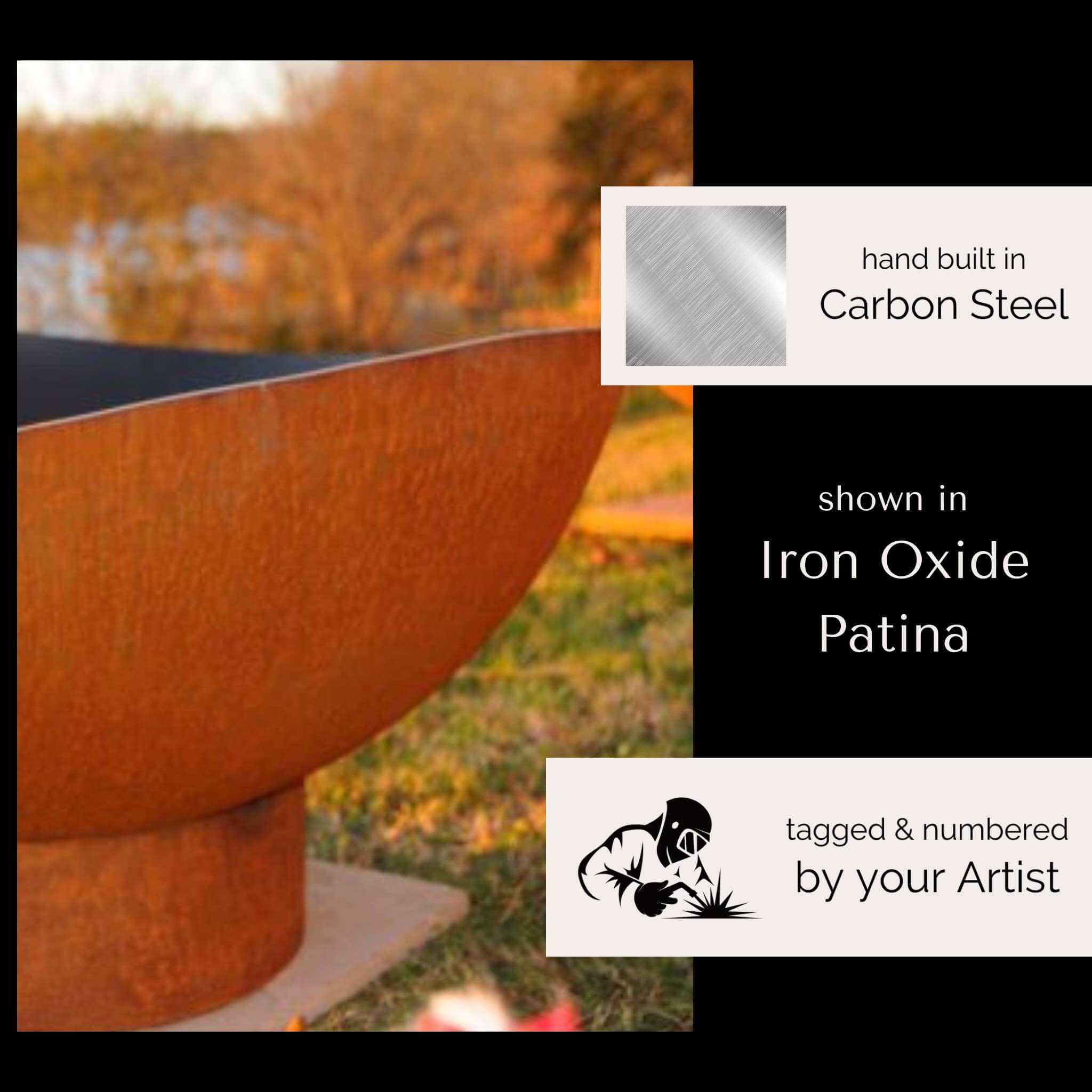 Scallop/Tidal Wood Burning Fire Pit in Steel - Fire Pit Art