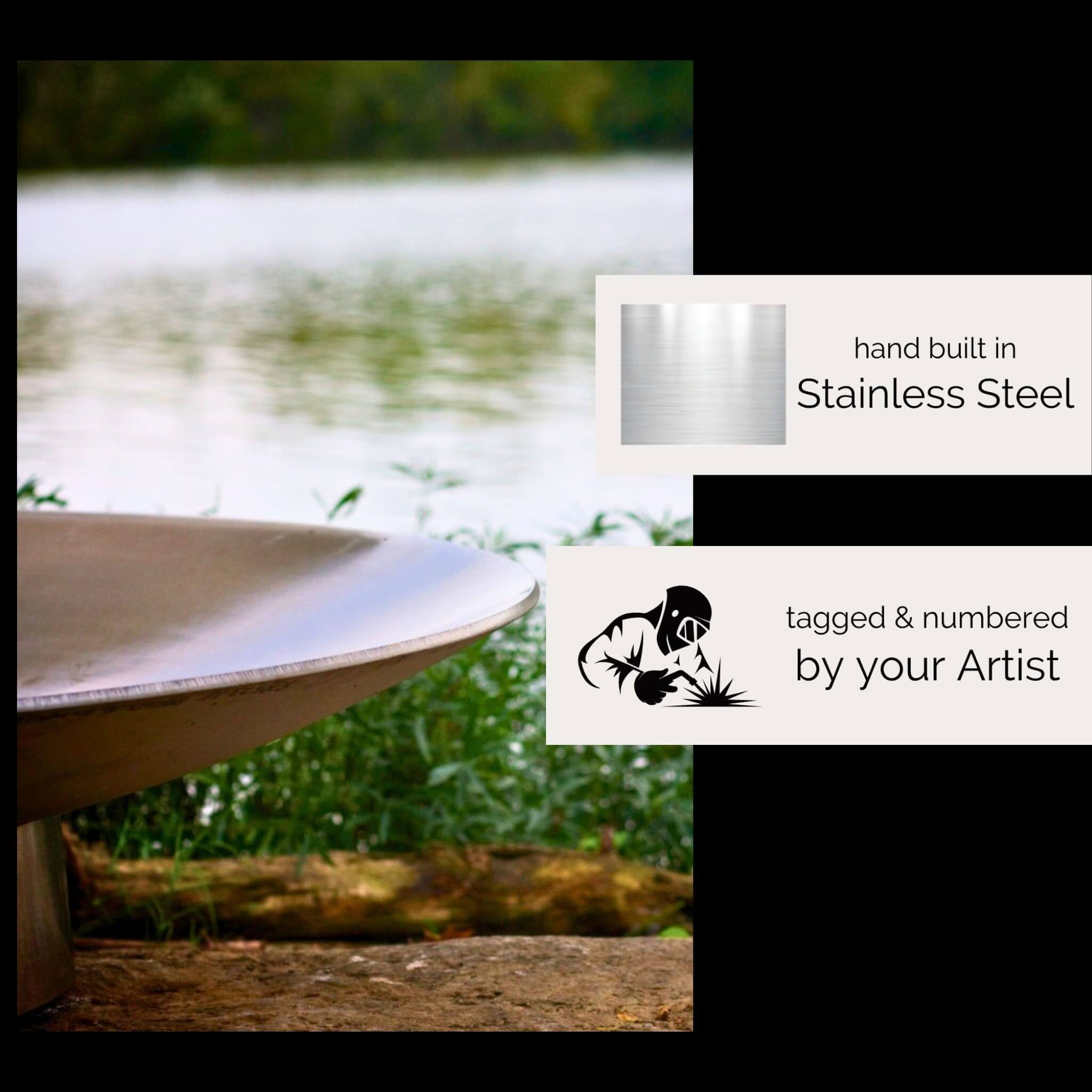 Bella Vita Series Gas Fire Pit in Steel - Fire Pit Art